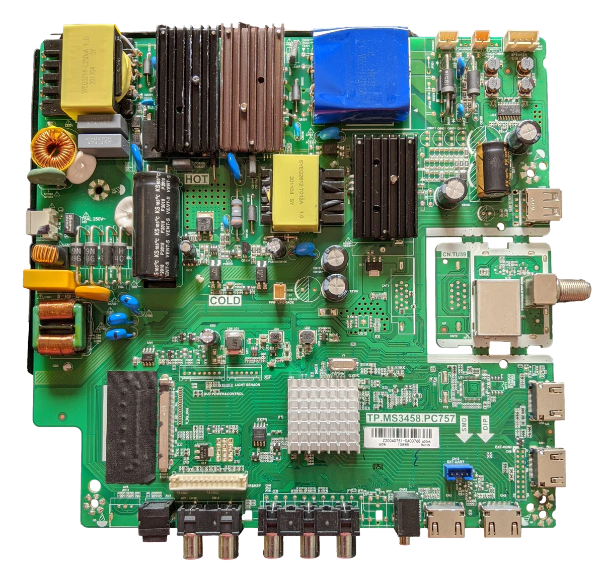 AE0013364 RCA Main Board, TP.MS3458.PC757, AE0013364, RLDED5098-B-UHD