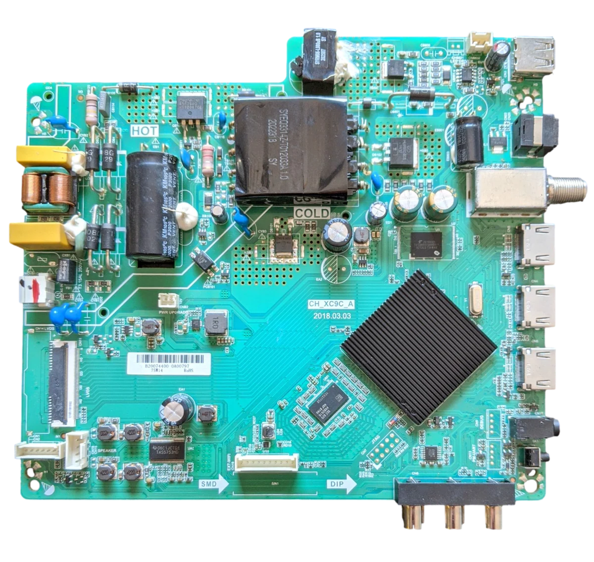 B20074400 RCA Main Board, CH_XC9C_A, RTR4360-D-US