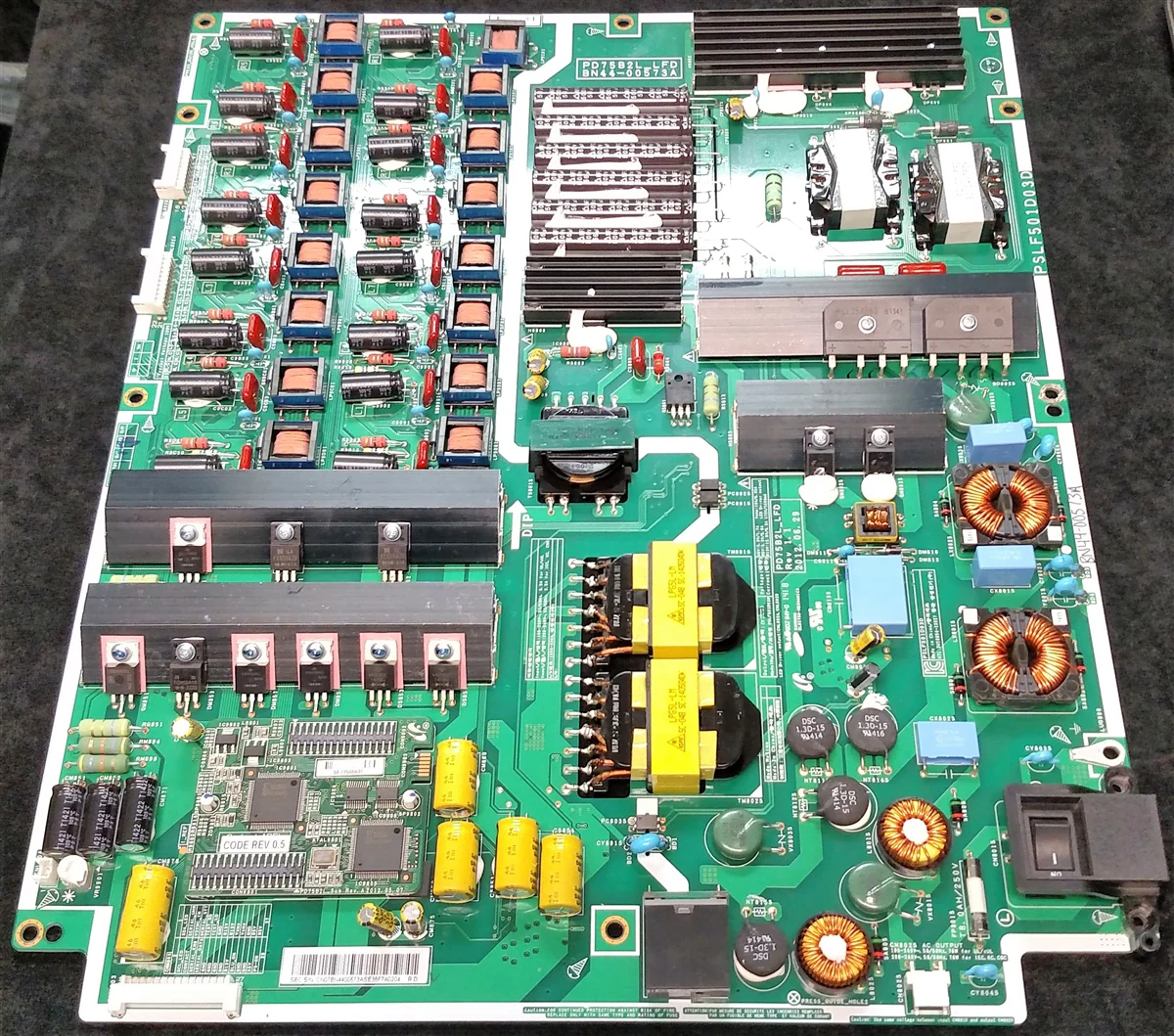 BN44-00573A SAMSUNG POWER SUPPLY, PD75B2L_LFD, PSLF501D03DM, LH75MECPLGA/ZA