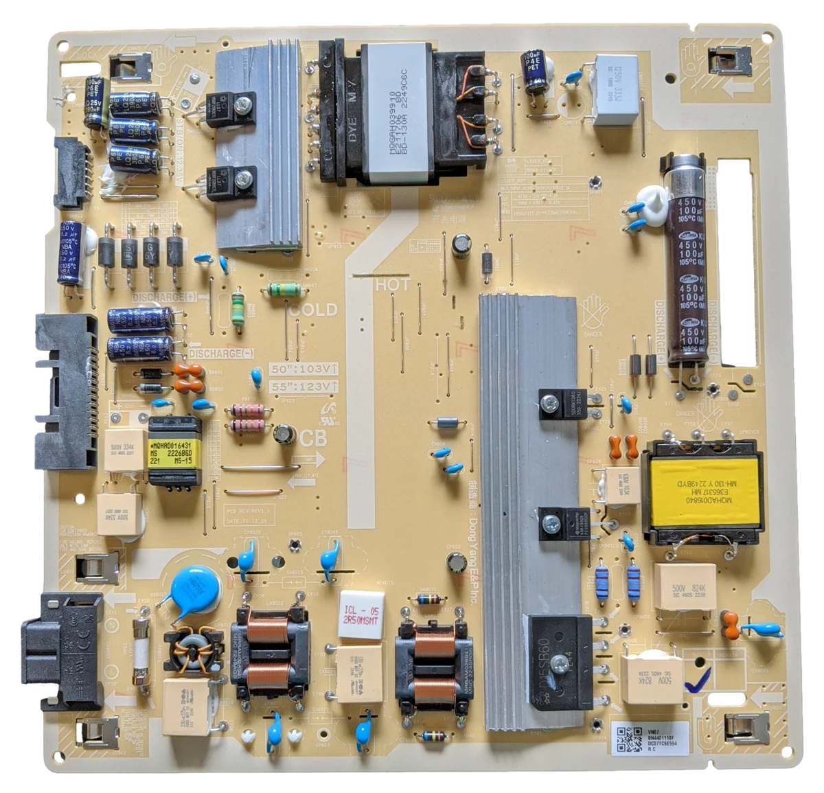 BN44-01110F Samsung Power Supply, BN4401110F, 255E6_BDY, UN50CU8000F, UN50CU8000FXZA