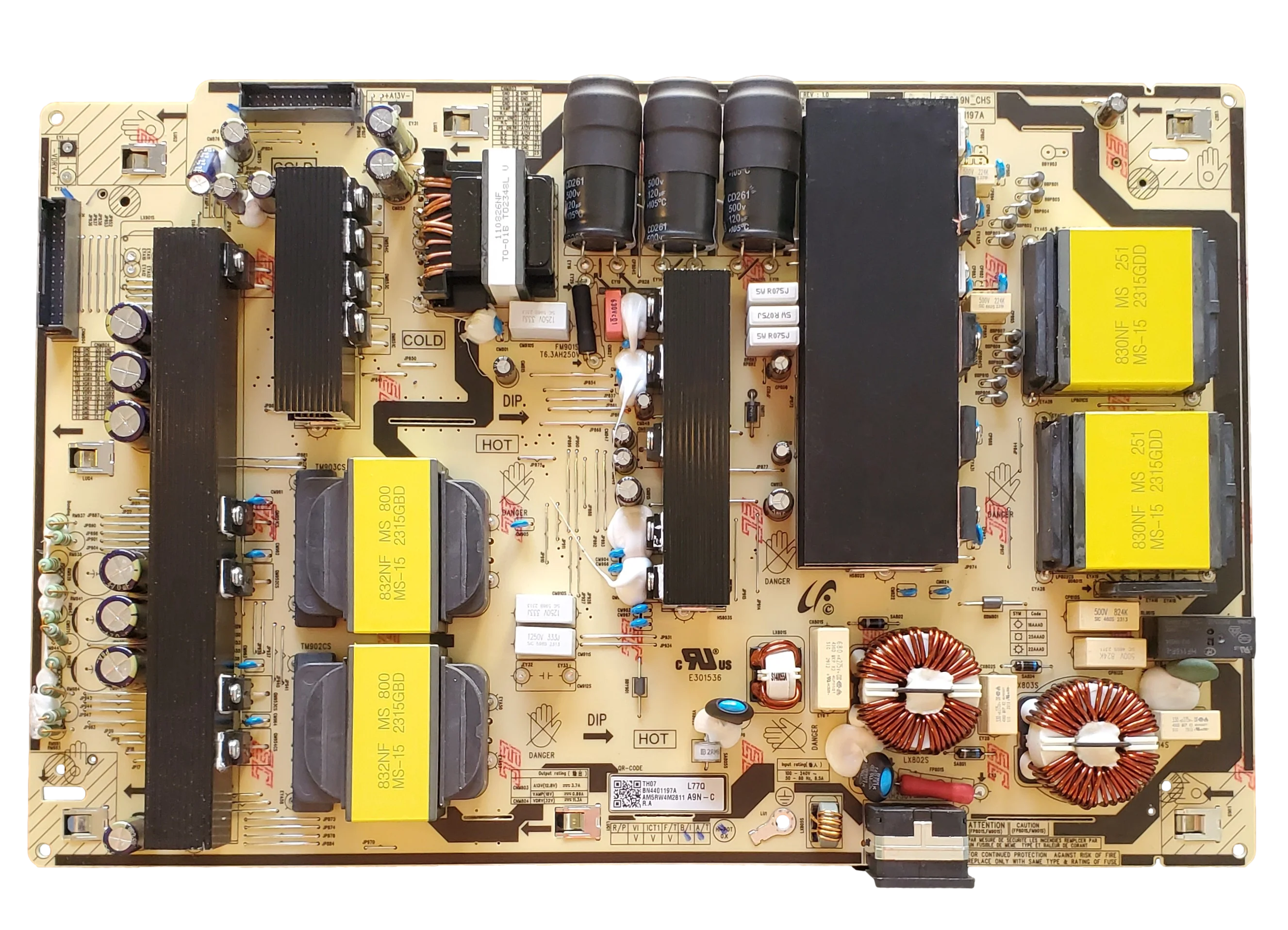 BN44-01197A Samsung Power Supply, BN4401197A, L77QA9N_CHS, QN85Q80CAFXZA, QN77S90CAFXZA, QN77S89CBFXZA, QN77S90CDFXZA