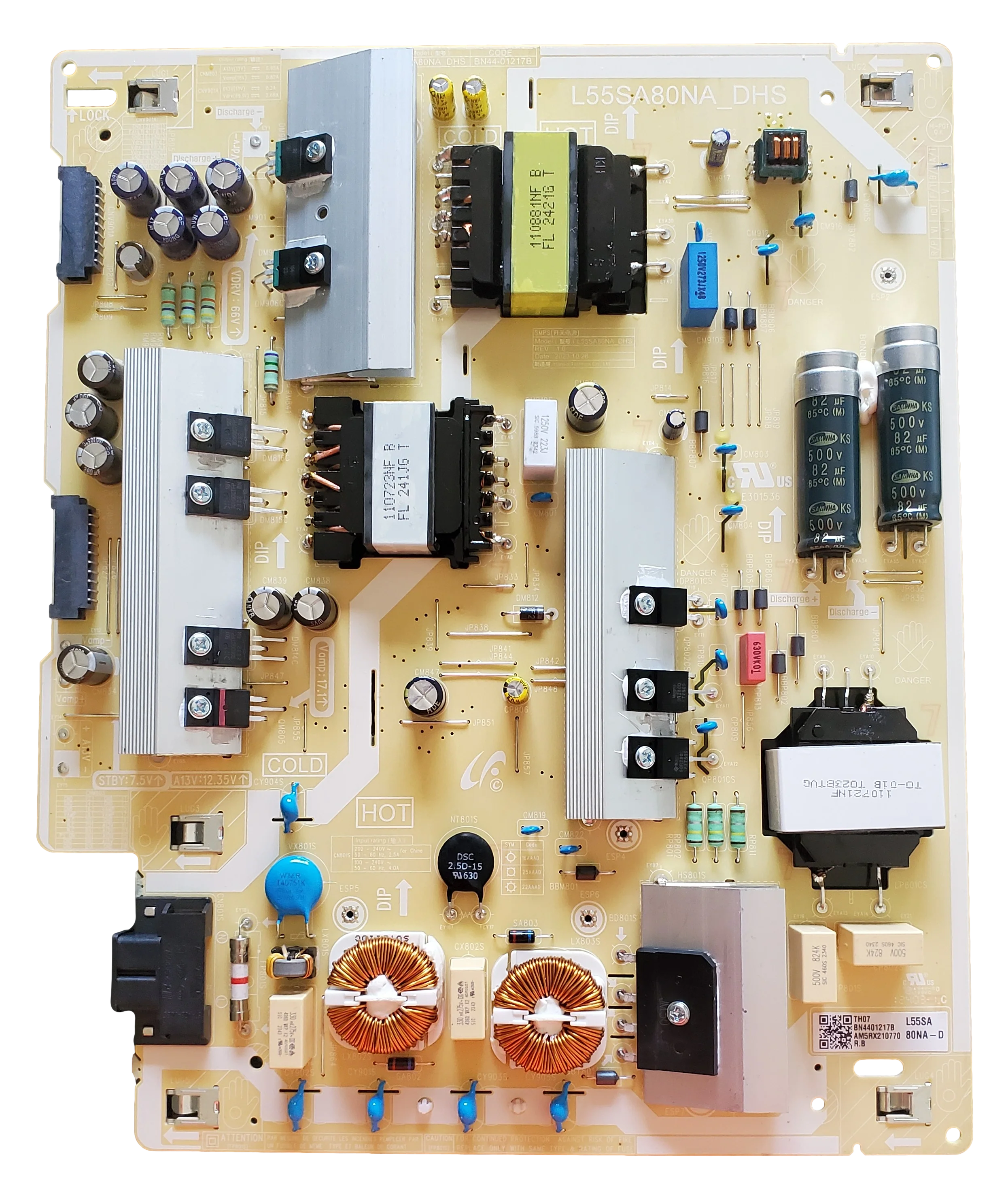 BN44-01217B Samsung Power Supply, BN4401217B, L55SA80NA_DHS, QN55QN85DBFXZA, QN55QN85DDFXZA