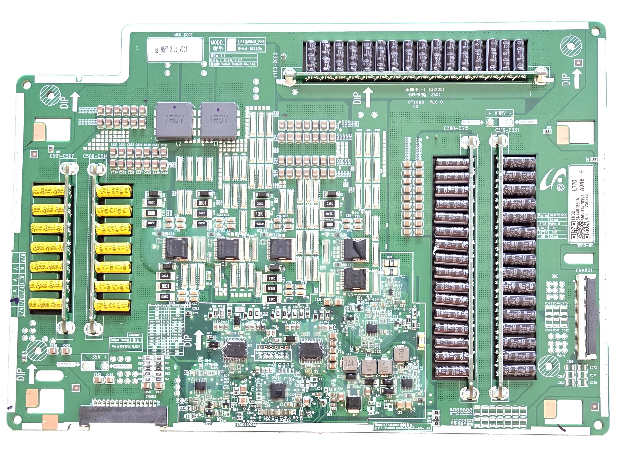 BN44-01332A Samsung LED Board, L77QA9NB_FHS, THB2, QN77S95FAFXZA
