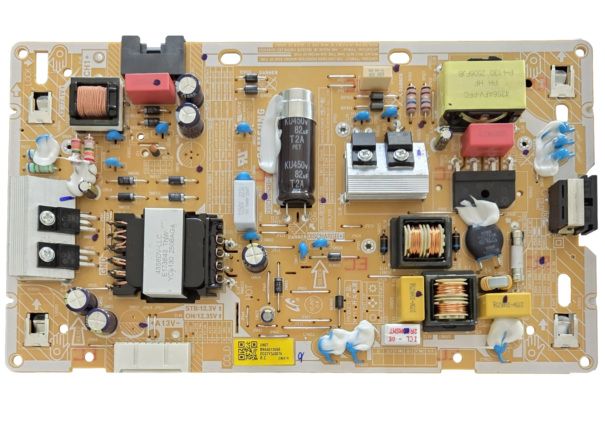 BN44-01359B Samsung Power Supply Board, L43S6_FVD, QN43Q7FAAFXZA