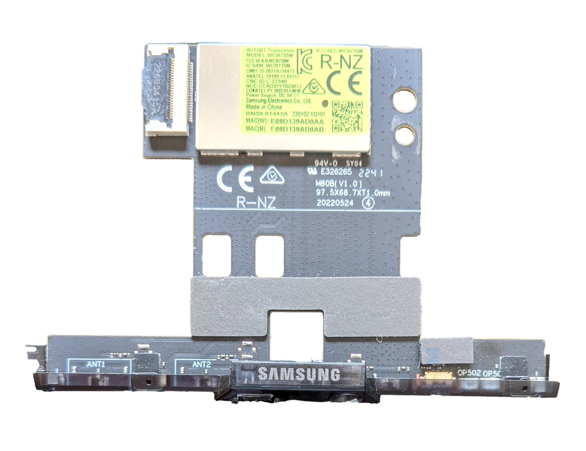 BN59-01443A Samsung WIFI Board, WCB735M, QN77S95CAFXZA, QN55S95CAFXZA, QN65S95CAFXZA, QN75S95DAFXZA