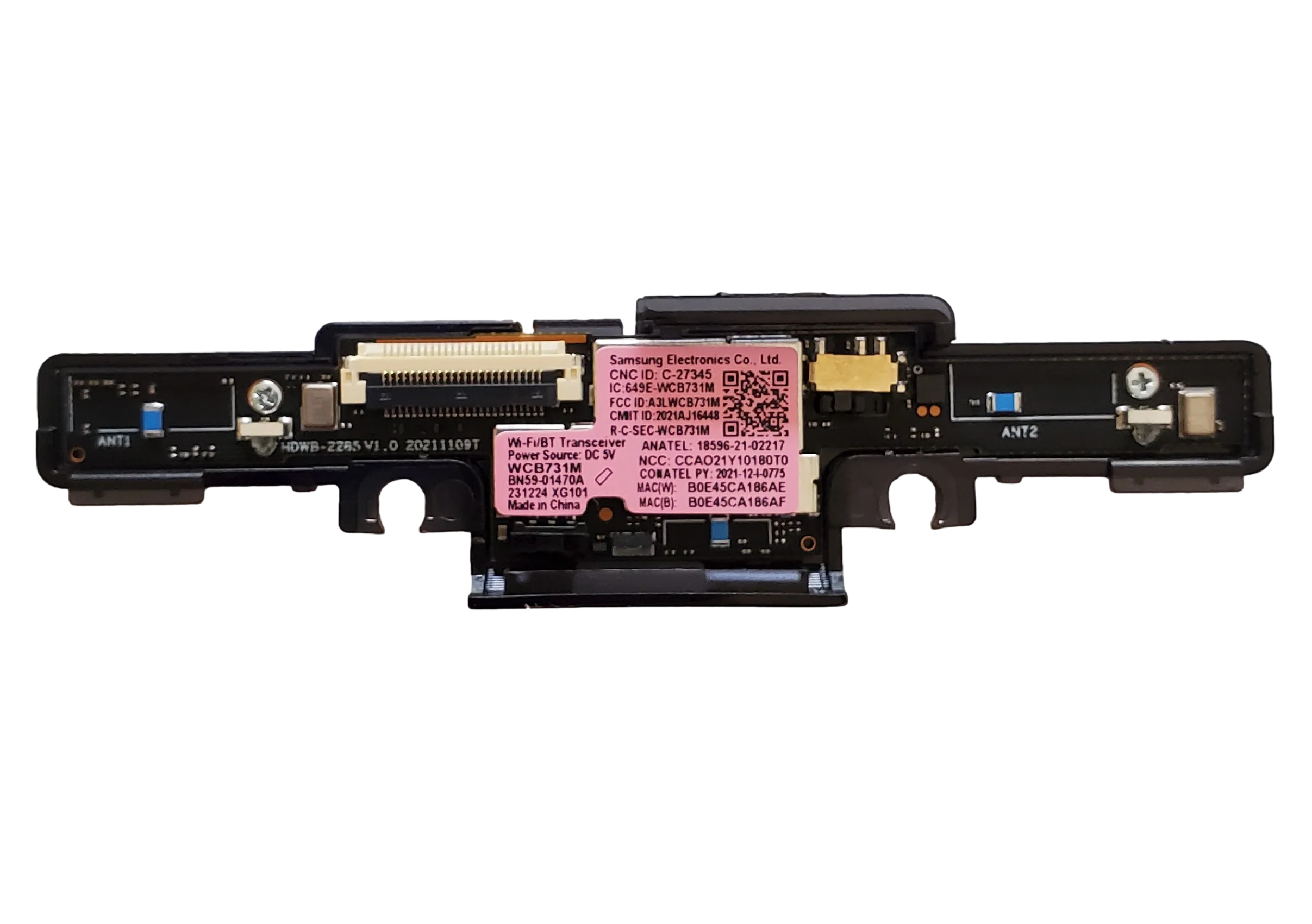 BN59-01470A Samsung Wifi Board, WBC731M, QN75QN90DAFXZA, QN85QN90DAFXZA, QN55QN90DAFXZA