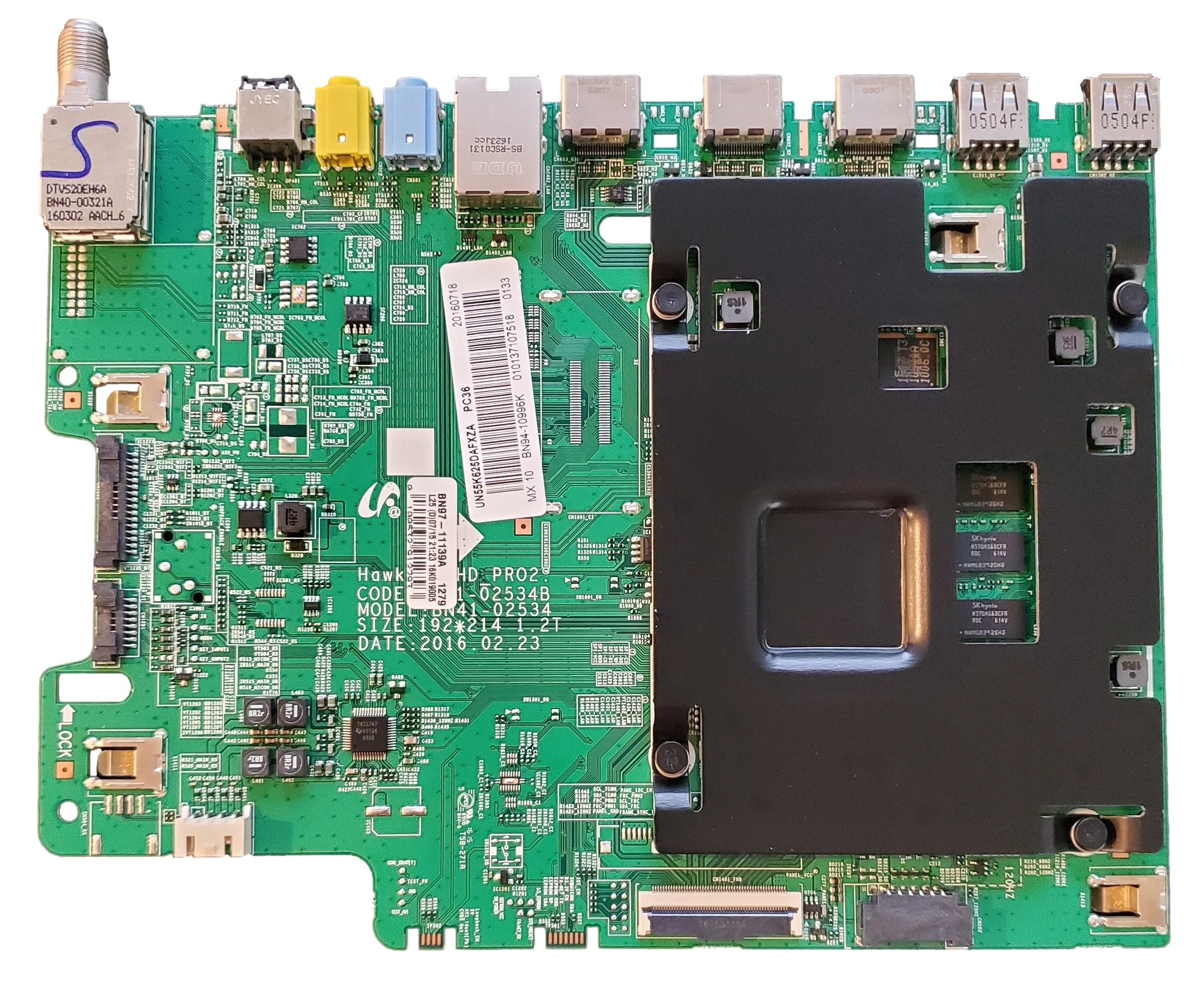 BN94-10996K Samsung Main Board, BN97-11139A, BN41-02534B, UN55K625DAFXZA