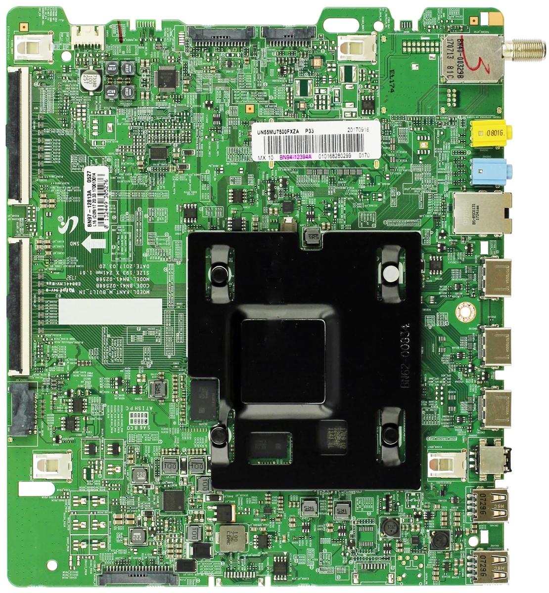 BN94-12394A Samsung Main Board, BN97-12813A, BN41-02568B, UN55MU7500F, UN55MU7500FXZA