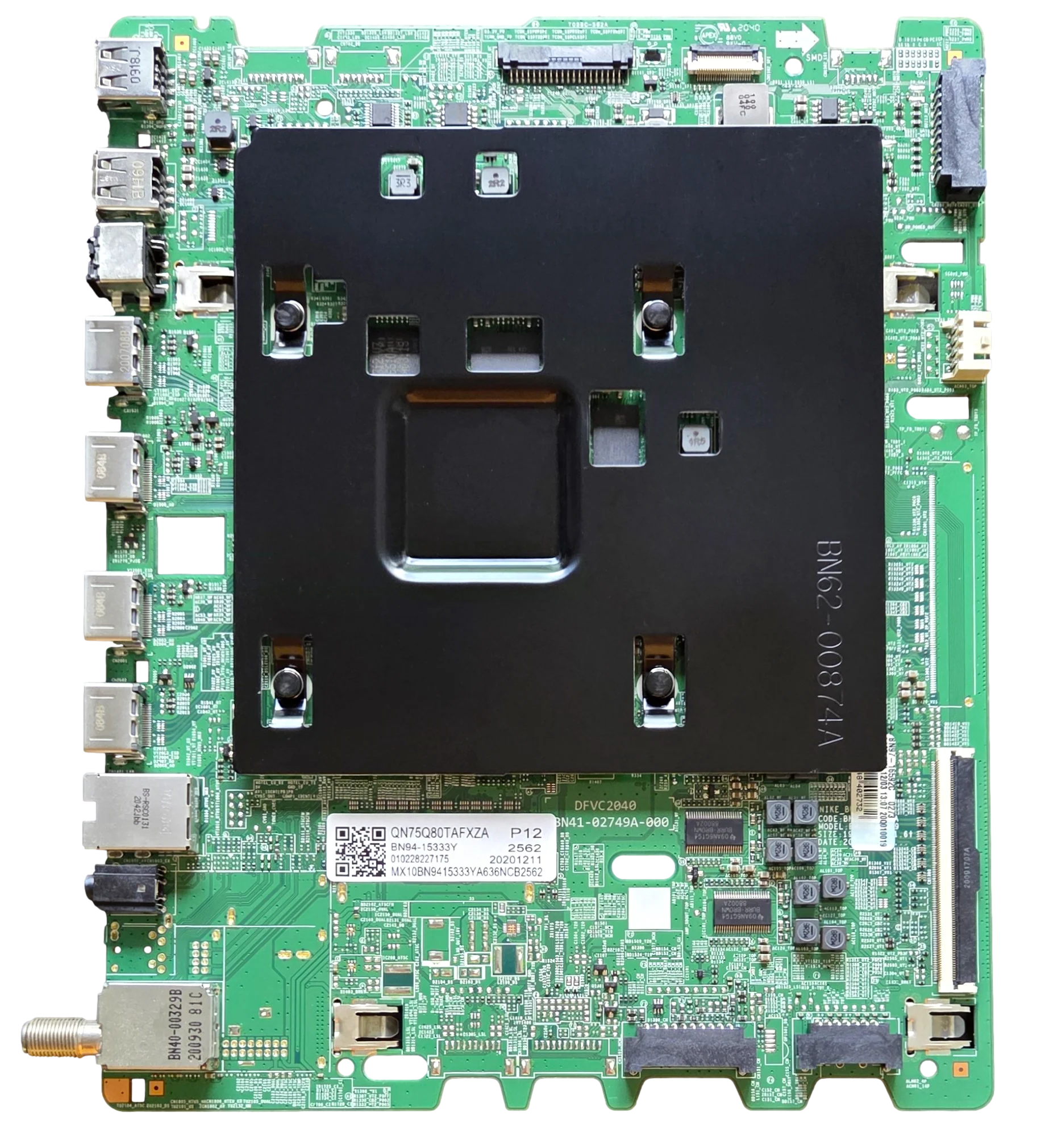 BN94-15333Y Samsung Main Board, BN97-16592C, BN41-02749A-000, QN75Q80TAF, QN75Q80TAFXZA, QN75Q8DTAFXZA