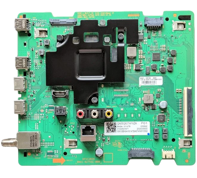 BN94-16147B Samsung Main Board, BN41-02756C, BN97-18019A, BN96-51294U, QN55Q60TAFXZA