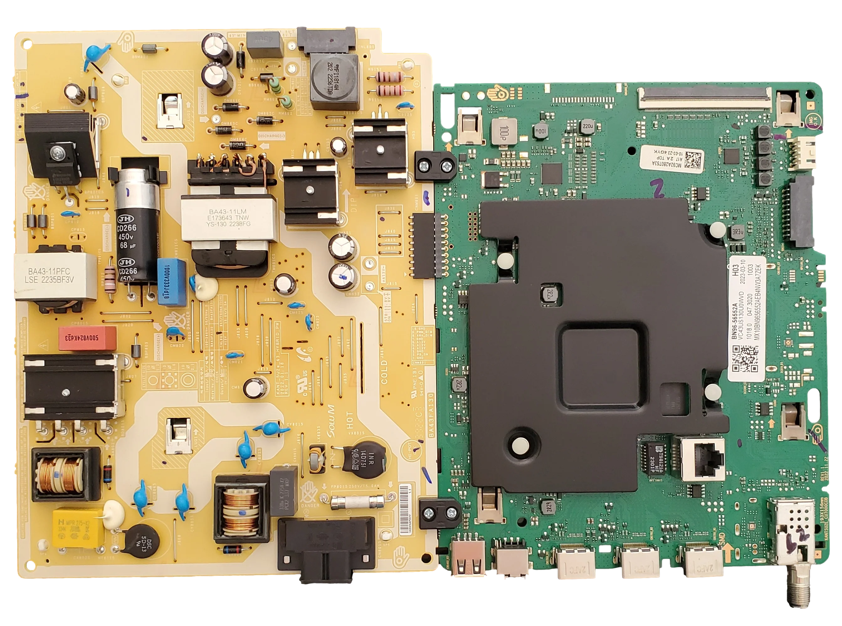 BN96-56552A-COMBO Samsung Main Board /Power Supply Board, KANTSU2E_CU7000COB, BA65FA210 , UN43CU7000B ,UN43CU7000BXZA