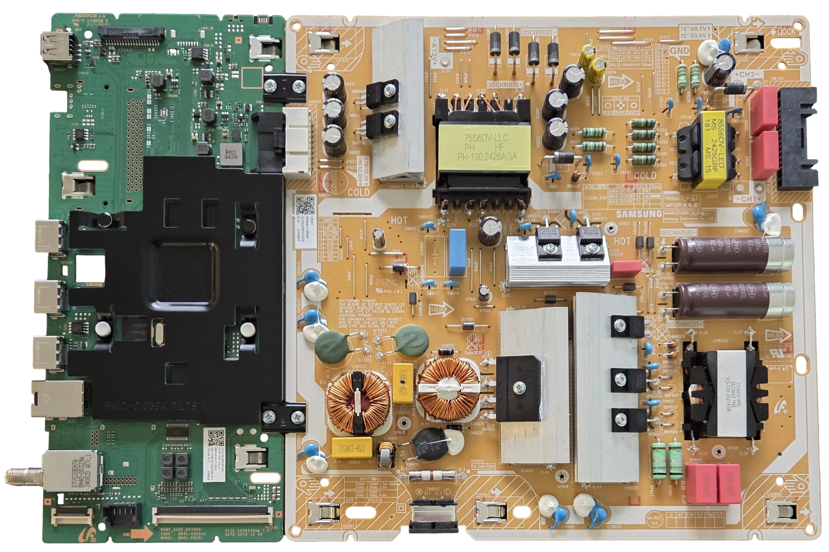 BN96-58678V-COMBO Samsung Main Board/Power Supply, BN96-58678V, BN44-01269B, BE75D-H, LH75BEDH