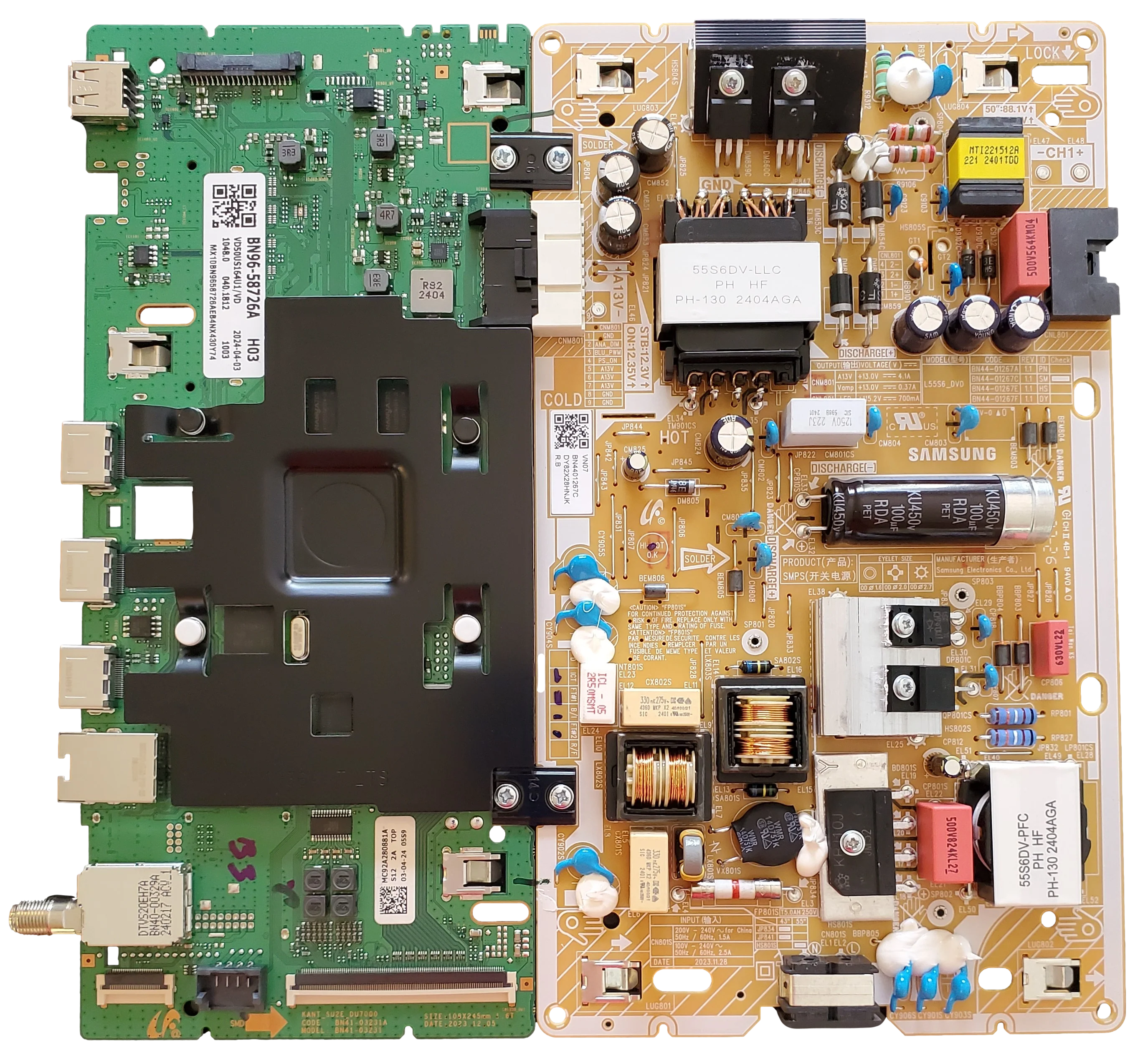 BN96-58726A-Combo Samsung Main Board/Power Supply, BN44-01267C, UN50DU7200FXZA