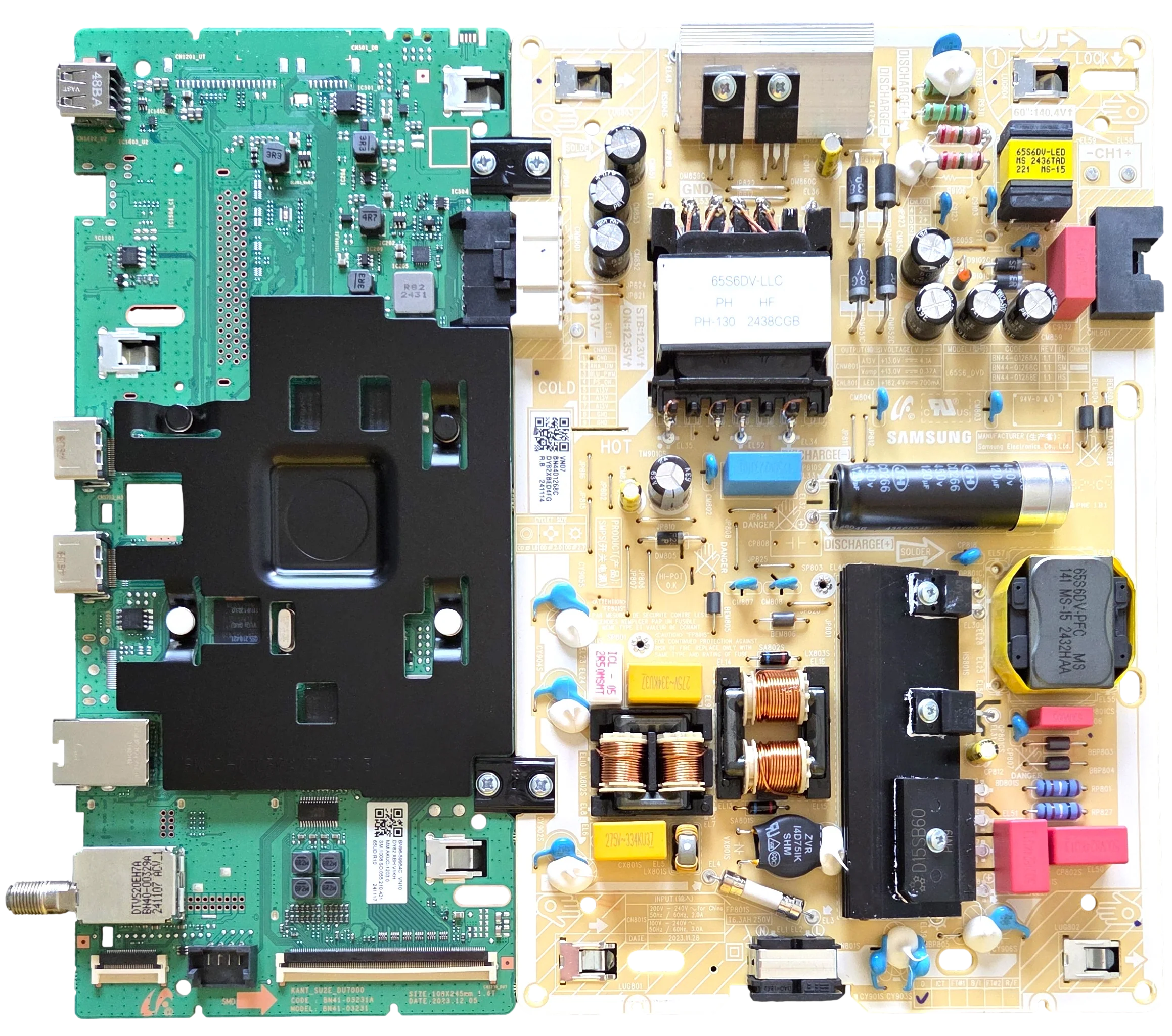 BN96-59954C-COMBO Samsung Main Board/Power Supply, BN44-01268C, BN41-03231A, UN65DU6900FXZA, UN65DU6900FXZC