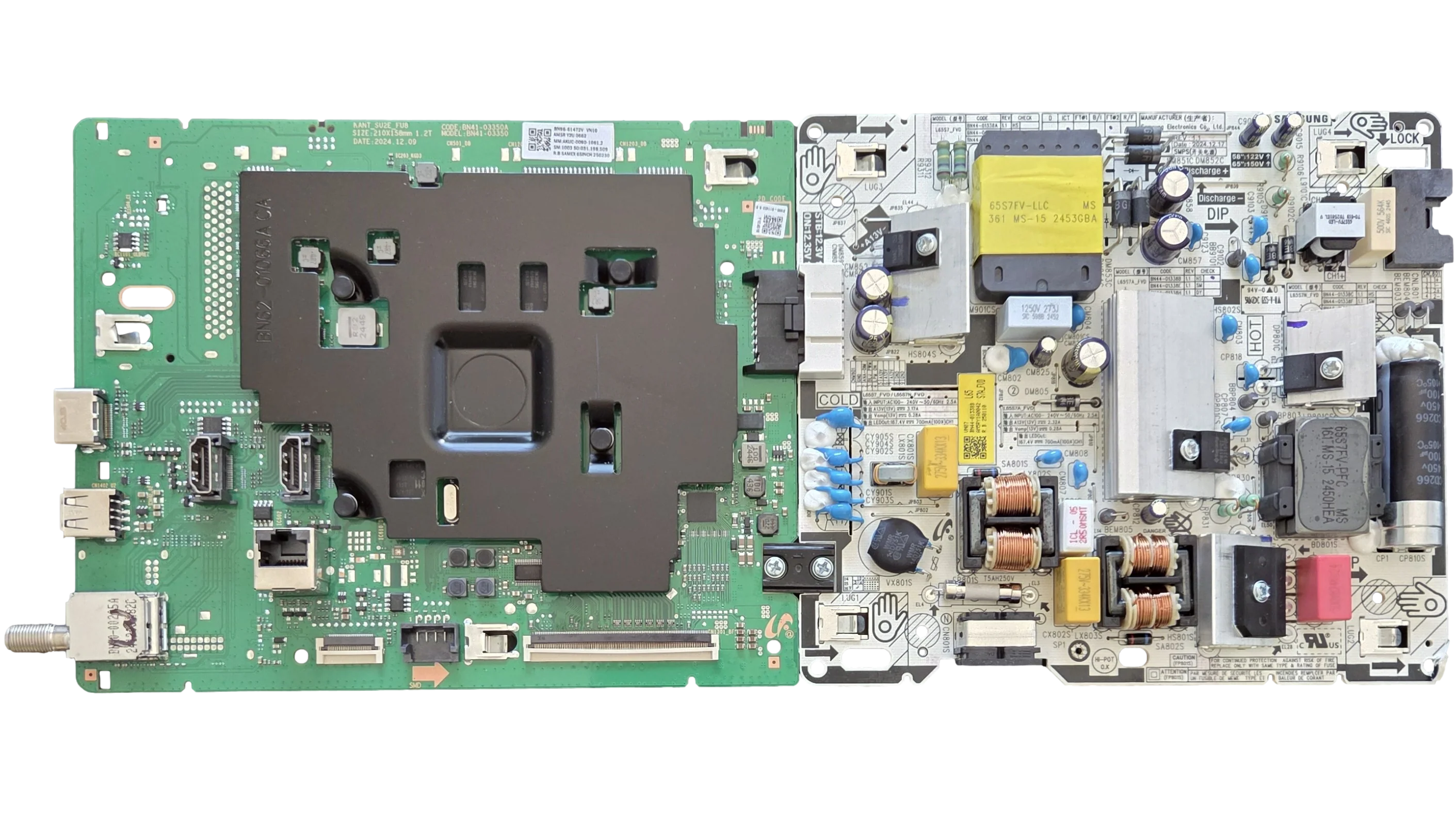 BN96-61472V-Combo Samsung Main/Power Board, BN44-01338B, UN65U8000FFXZA, UN65U8000FDXZA