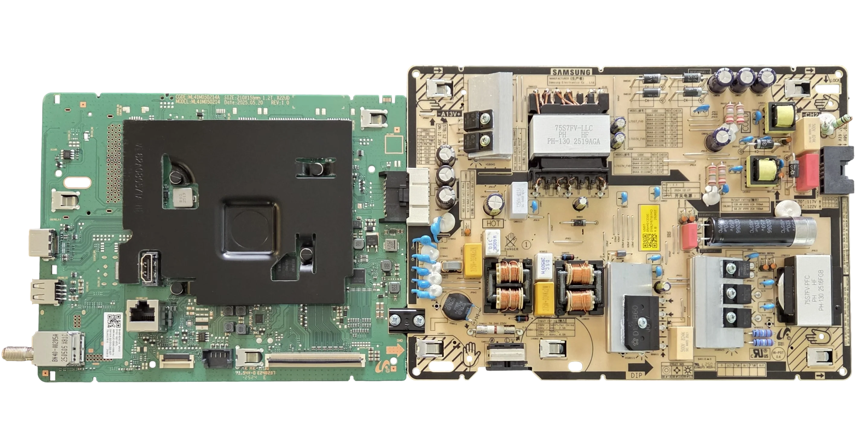 BN96-62421A-COMBO Samsung Main Board / Power Supply, ML41M050214, BN44-01339E, UN75U7900FFXZA [CA09]
