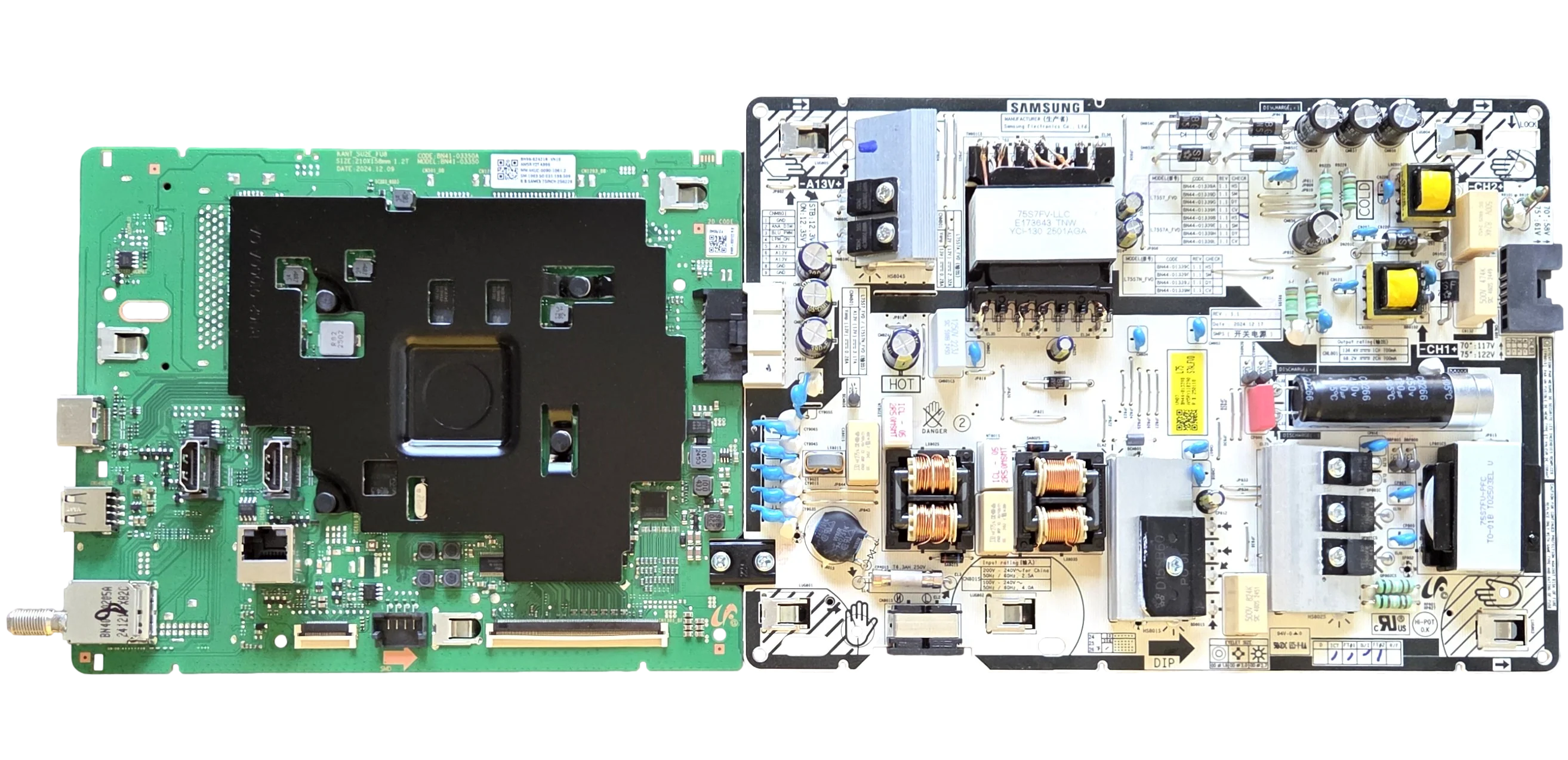 BN96-62421R-COMBO Samsung Main Board/Power Supply, KANT_SU2E_FU8, BN41-03350A, BN44-01339B, UN75U8000FFXZA