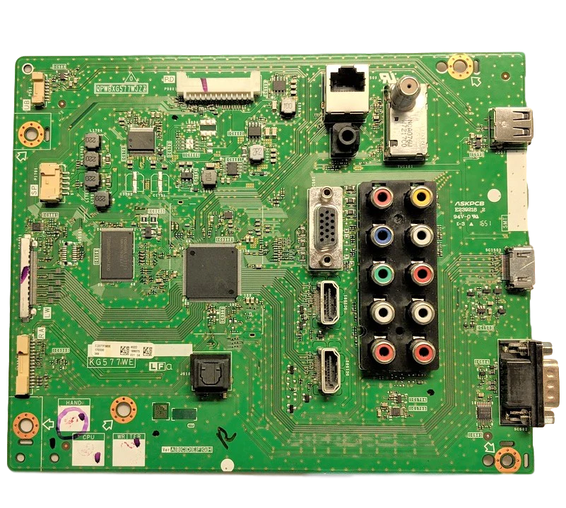 DUNTKG577FM06 Sharp Main Board, KG577WE, QPWBXG577WJZZ, KG577FM06, LC-60LE661U