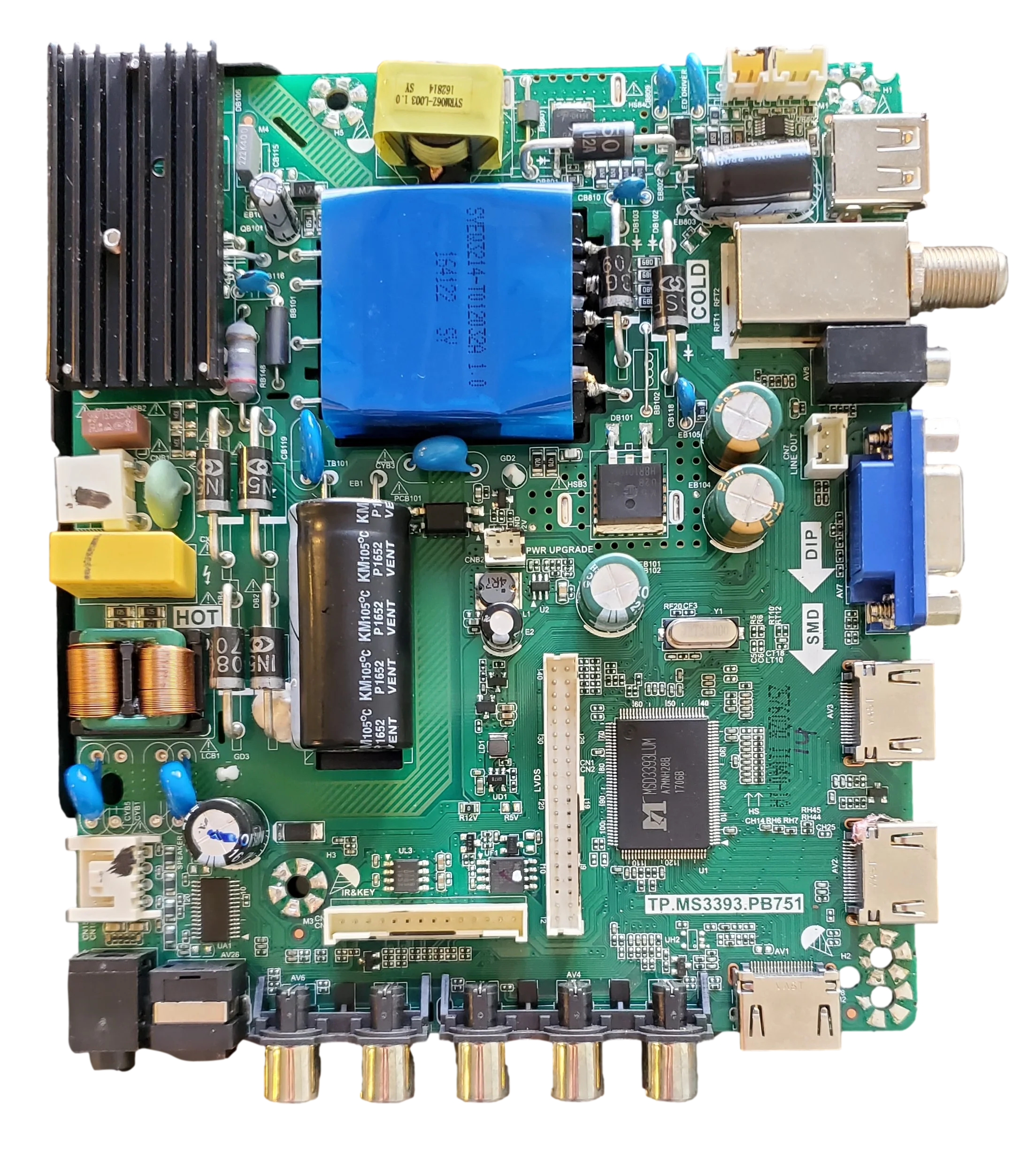 E17054-2-SY ELEMENT Main Board, V400HJ6-PE1 C3 , 75W02 ,K17031040, TP.MS3393.PB751 ,ELF4017