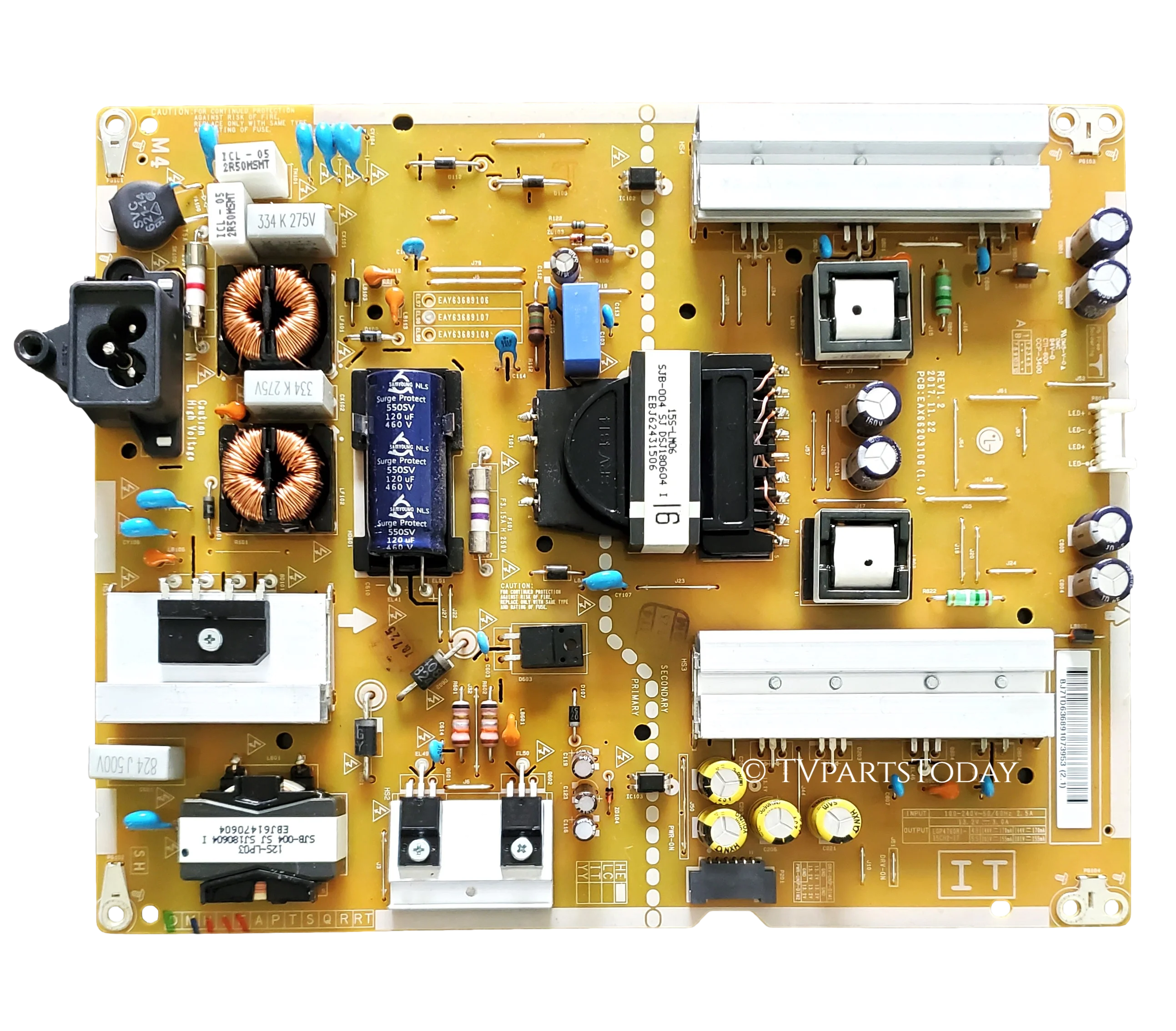 EAY63689107 LG Power Supply, EAX66203106(1.4), 49SE3KE-B