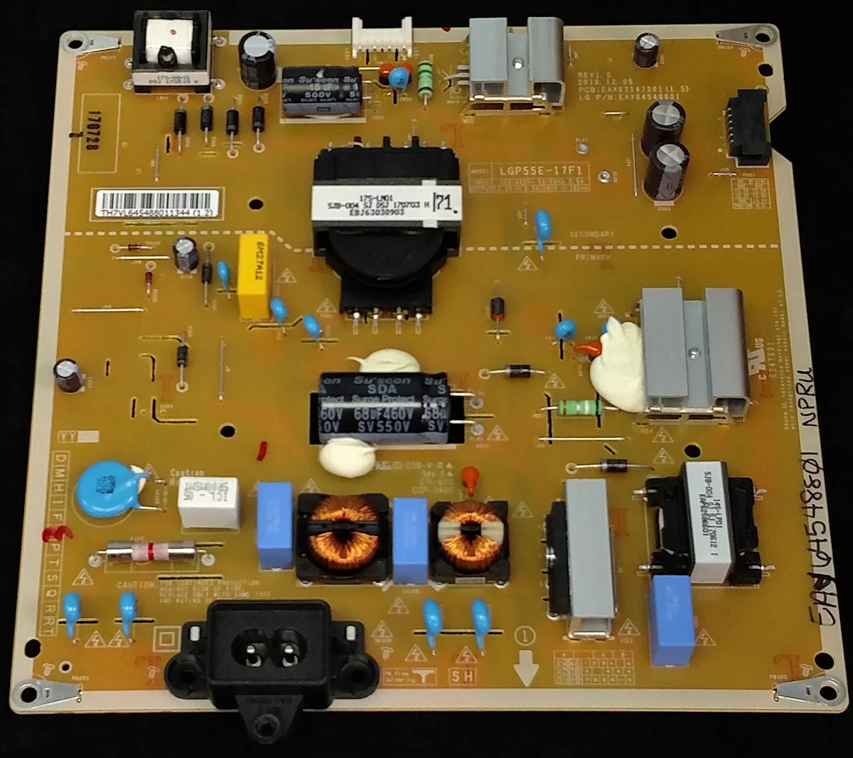 EAY64548801 LG Power Supply, EAX67147301 (1.5), LGP55E-17F1, 64548801, 55LV340C-UB, 55LV340C-UB.BUSCLJR