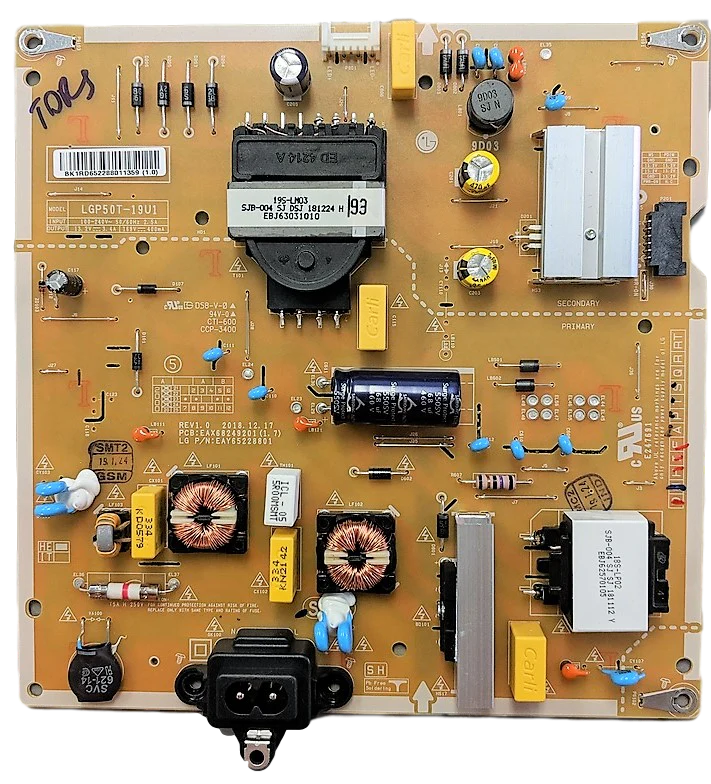 EAY65228801 LG Power Supply, EAX68249201(1.7), E247691, 50UM7300PUA, 50UM7300AUE