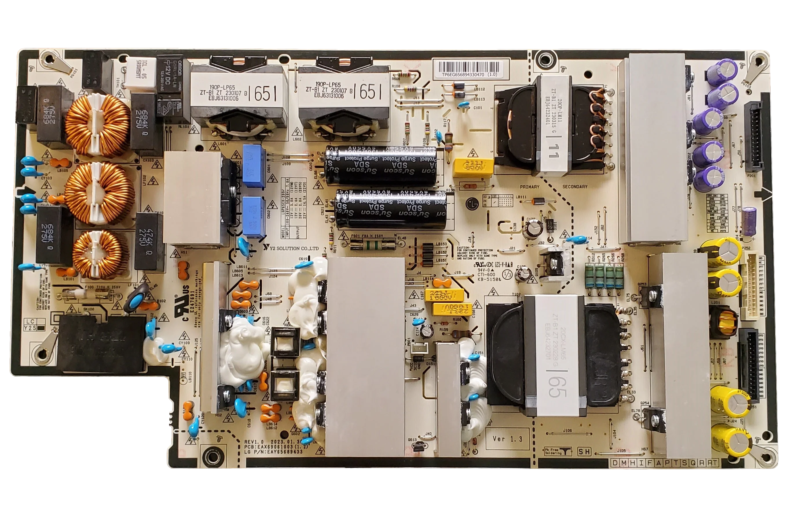 EAY65689433 LG Power Supply, 65689433, EAX69061003 (1.2), OLED65B3PUA, OLED65B3PUA, OLED65B4PUA