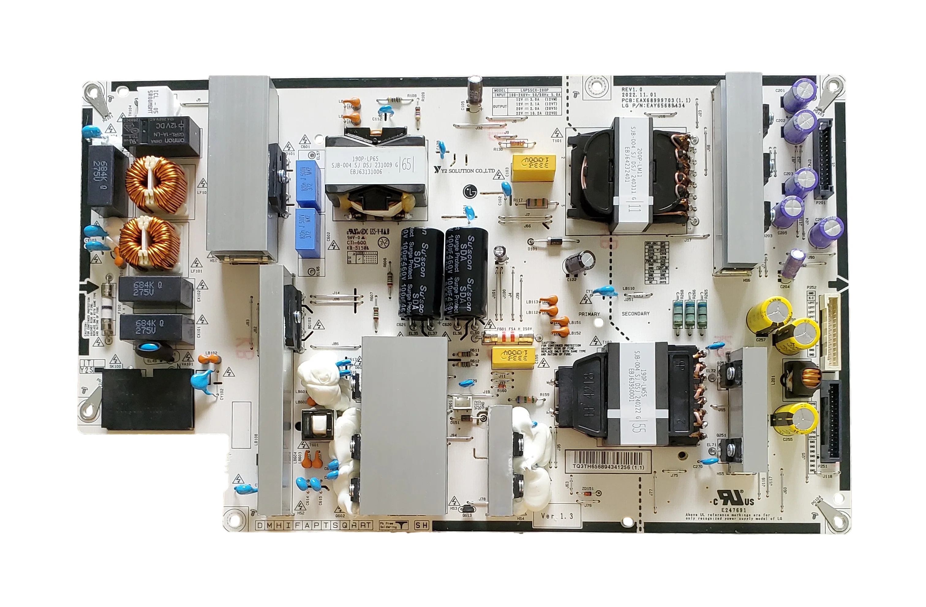 EAY65689434 LG Power Supply, EAX68999703(1.1), LGP55CX-200P, OLED55B4PUA