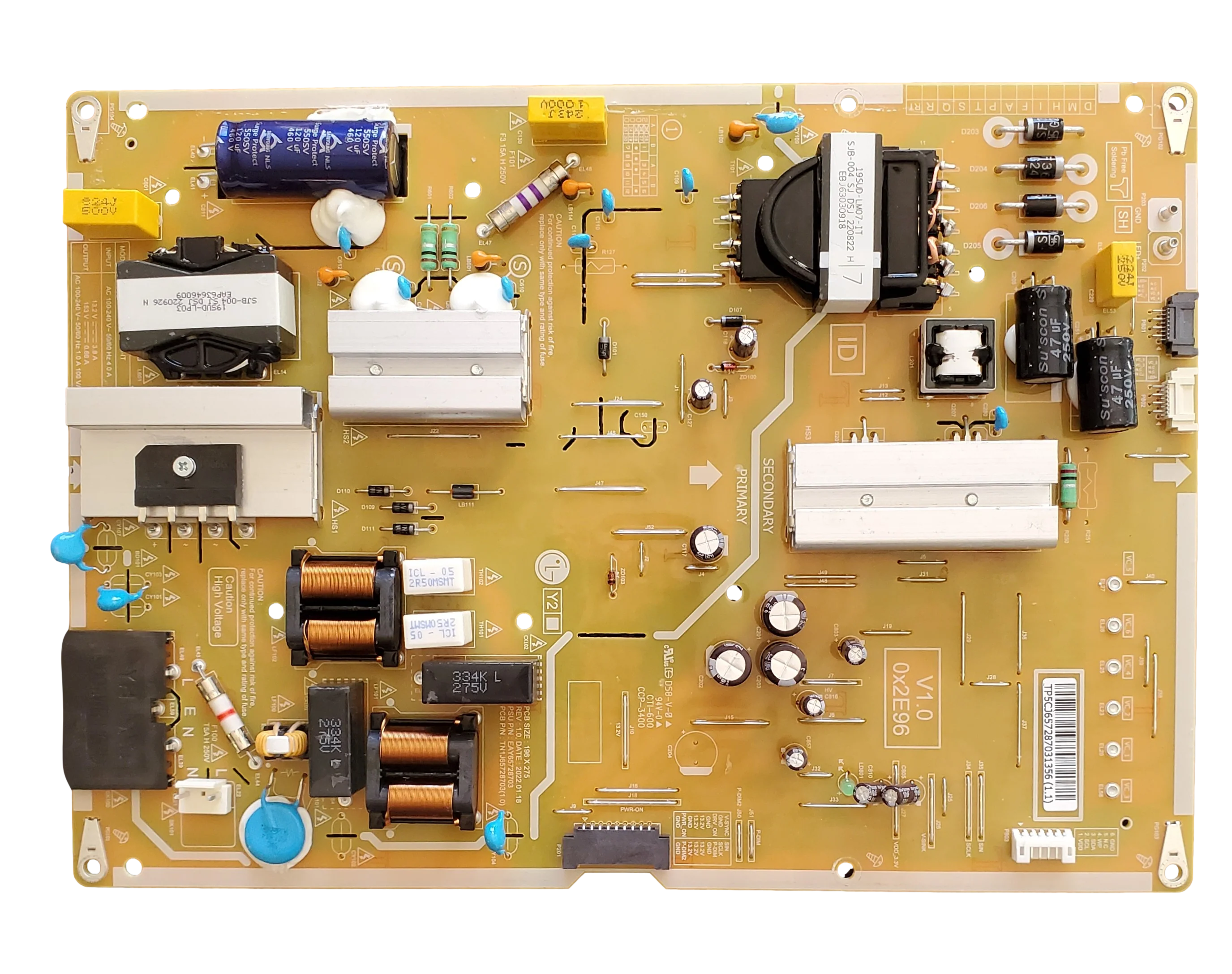 EAY65728701 LG Power Supply, EAY65728702, B12M068702, 49UH5F-H