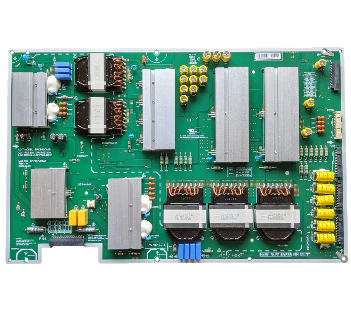 EAY65729302 LG Power Supply, LGP77ZX-200P, 3PCR02720A, OLED77Z2PUA