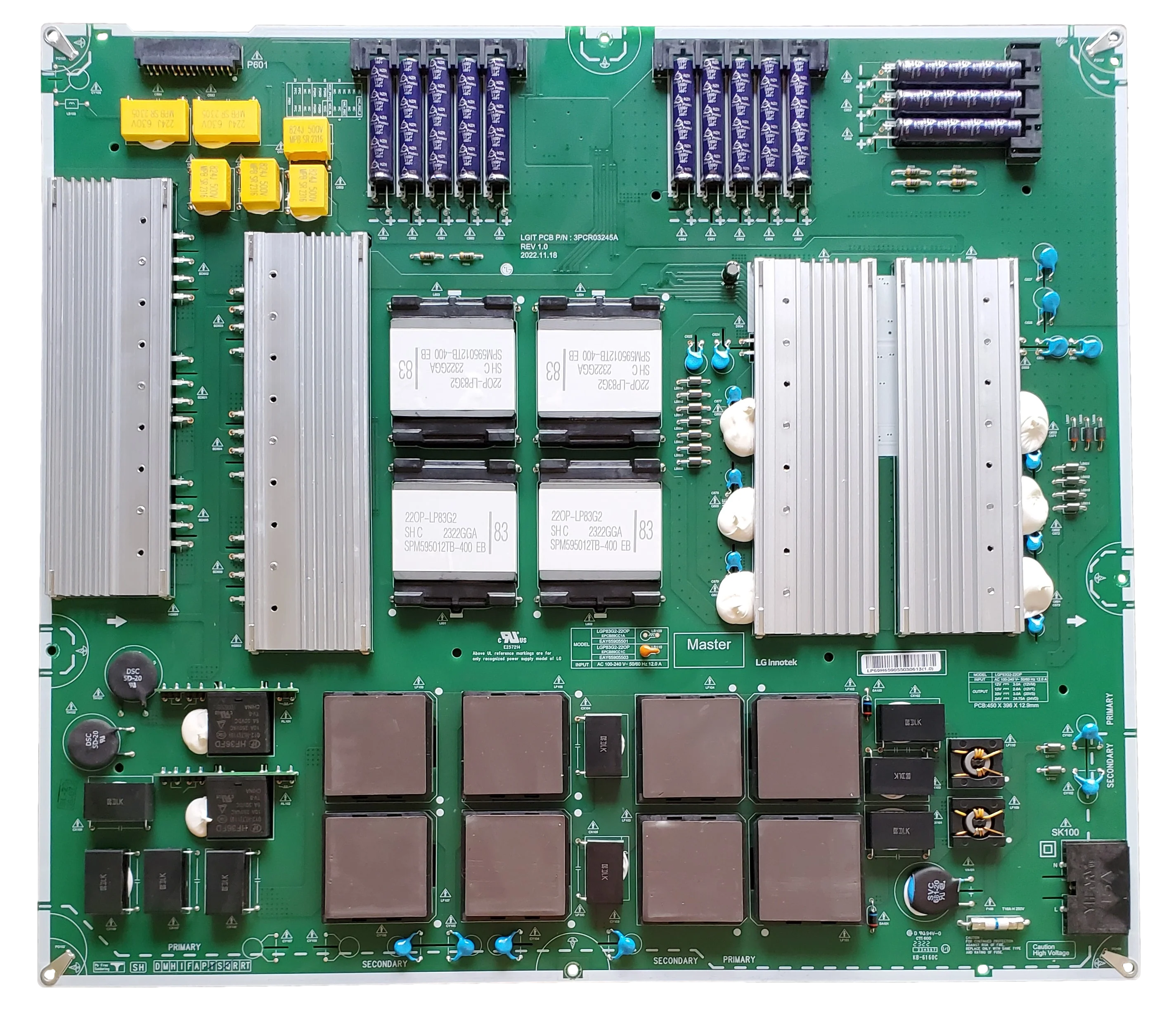 EAY65905503 LG Power Supply (Master), 3PCR03245A, OLED83G3PUA, OLED83G3PUA.BUSYLJR