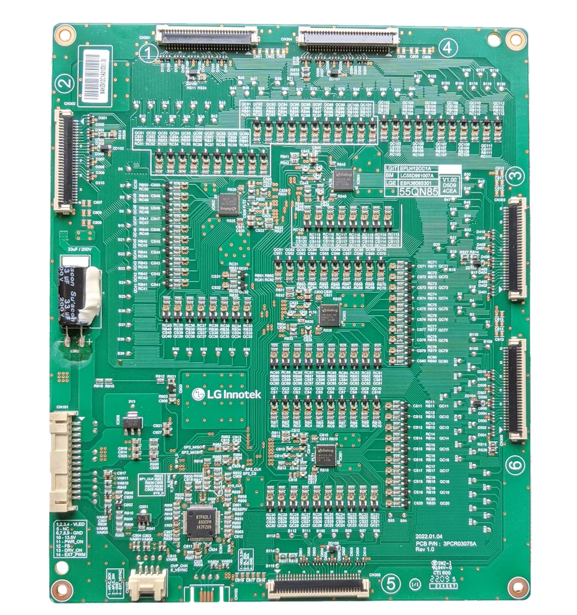 EBR36085301 LG LED Driver, 3PCR03075A, LC55D961007A, 55QNED85UQA, 55QNED85AQA