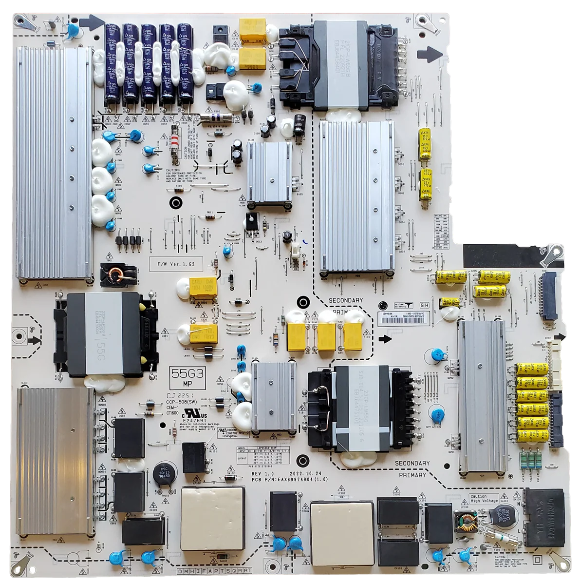EBR38168431 LG Power Supply, 38168431, EAX69974904 (1.0), LGPS55G3-230P, OLED55G3PUA