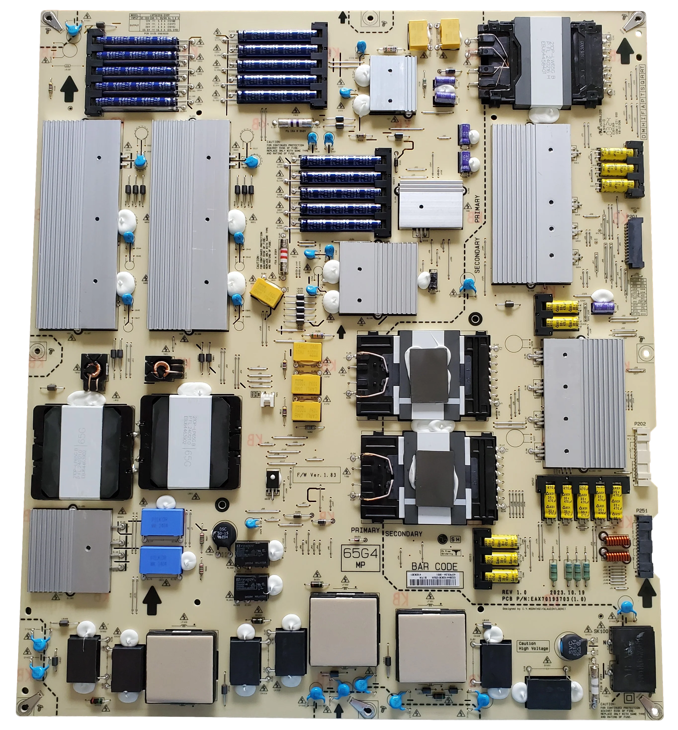 EBR41836301 LG Power Supply, EAX70193703(1.0), OLED65G4SUB, OLED65G4SUB.DUSQLJR