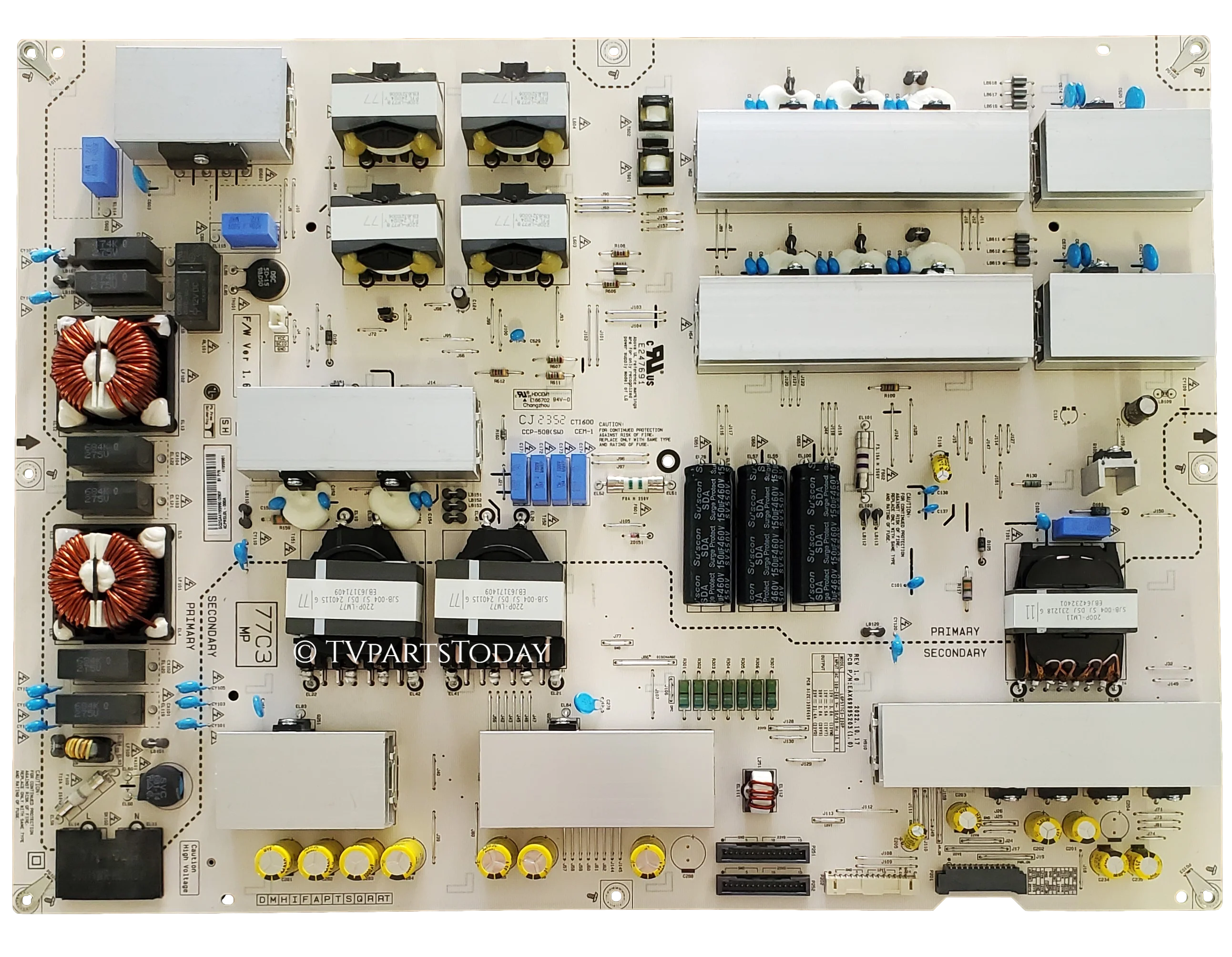 EBR41959901 LG Power Supply Board, EAX699952034(1.0), LGPS77C3-23OP, OLED77C4AUA, OLED77C4PUA