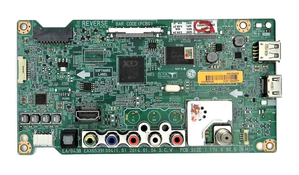 EBT62841568 LG Main Board, EBT62841569, EAX65391005(1.0), 50LB6000-UH