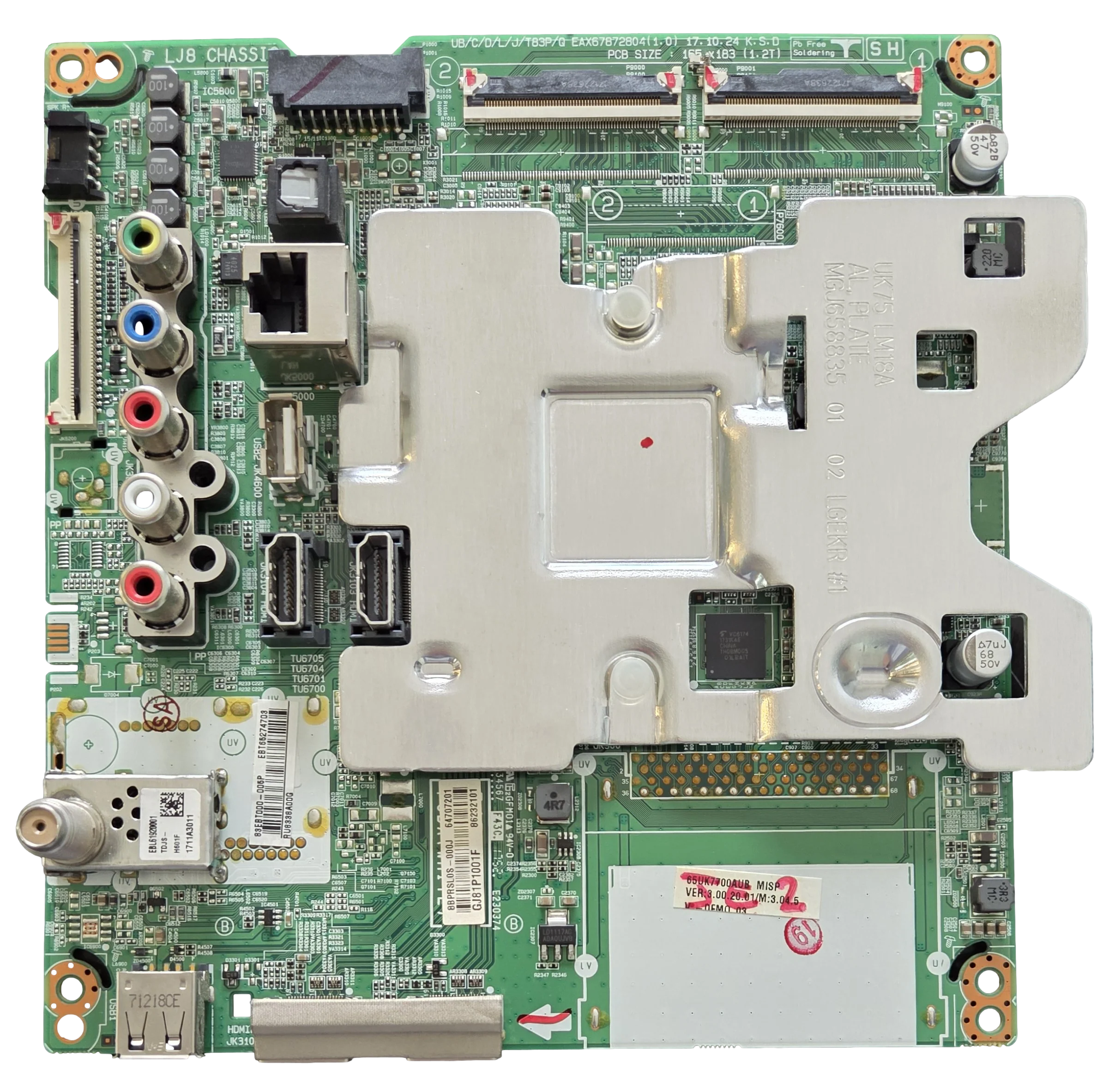 EBT65274703 LG Main Board, EAX67872804(1.0), 64707201, 86232101, 65UK7700AUB, 65UK7700AUB.AUSWLJR