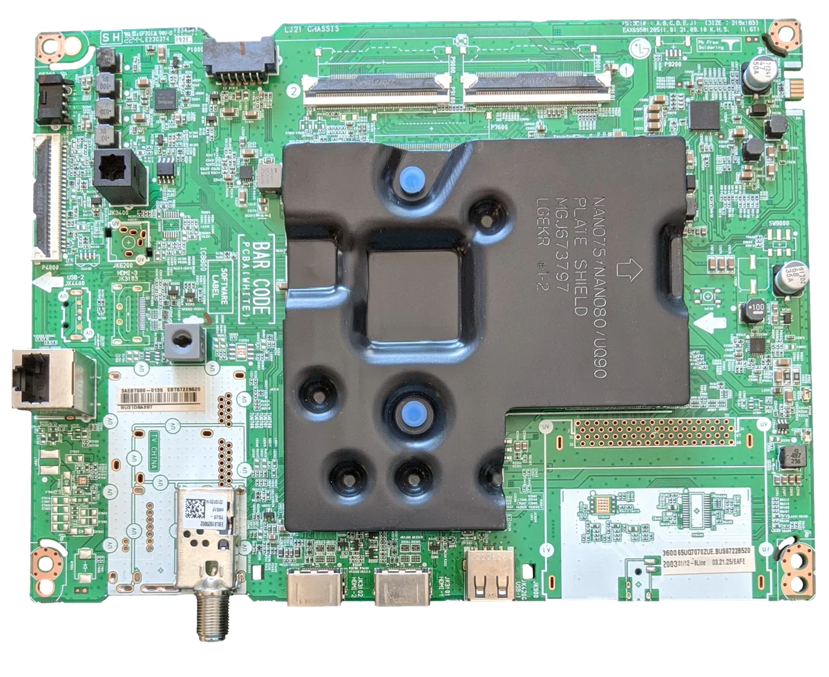 EBT67228520 LG Main Board, EAX69581205 (1.0), 65UQ7070ZUE, 65UQ7050ZUD
