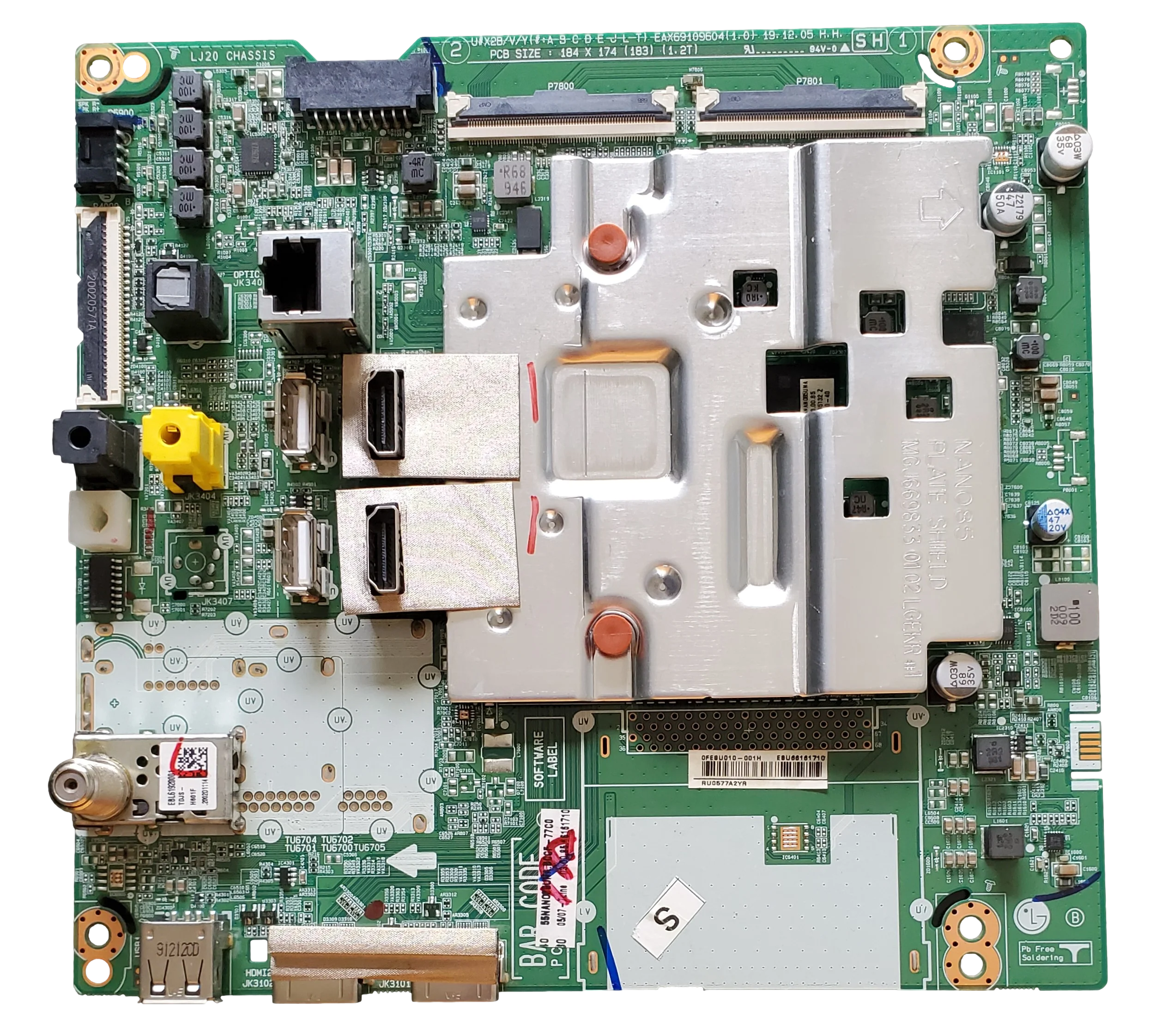 EBU66161710 LG Main Board, EAX69109604(1.0), 55NANO85UNA, 55NANO85UNA.BUSFLOR
