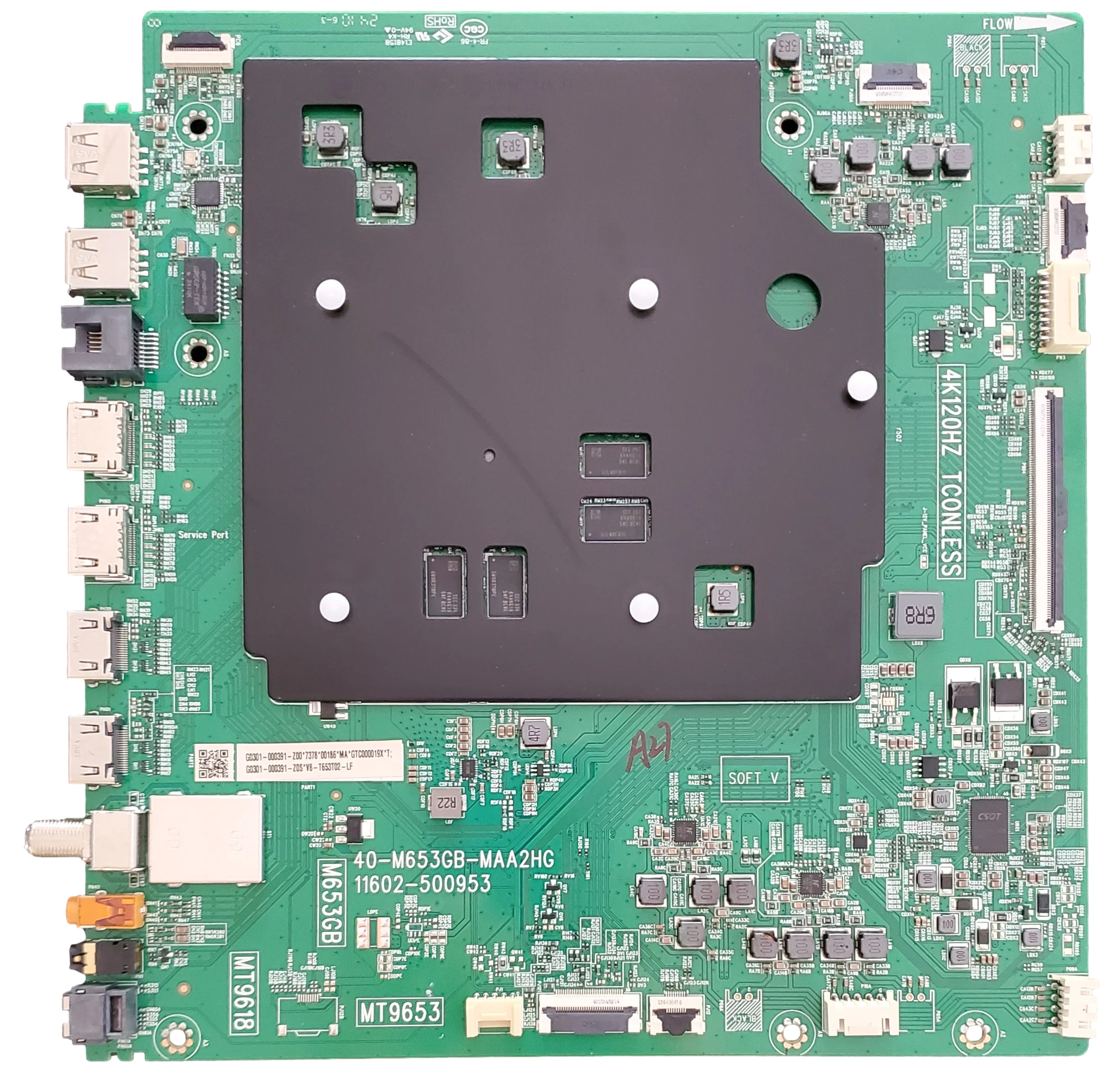 G0301-000391 TCL Main Board, 11602-500953, 40-M653GB-MAA2HG, 98QM751G