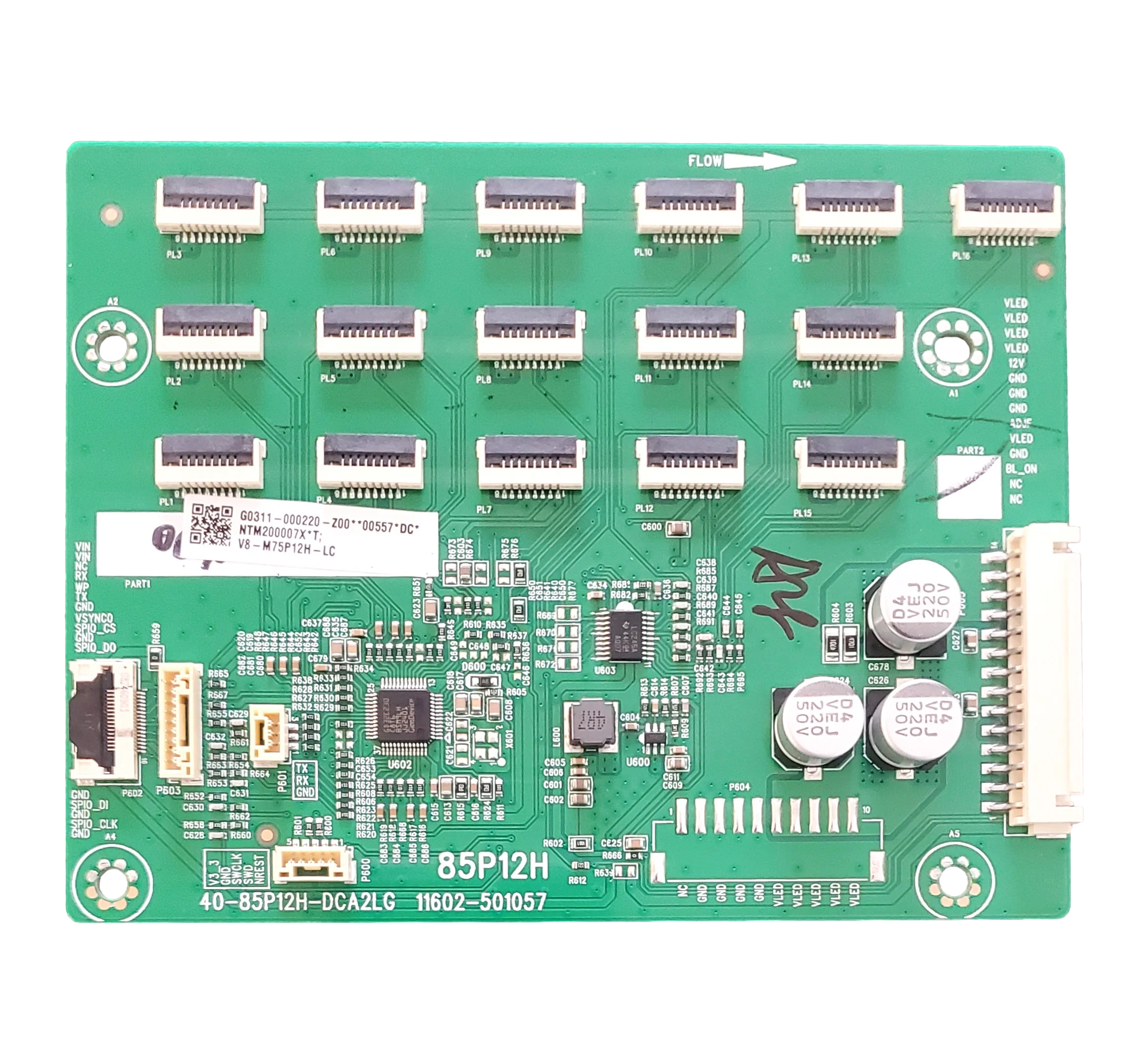 G0311-000220 TCL LED Driver, V8-M75P12H-LC, 40-85P12H-DCA2LG, 11602-501057, 75Q750G