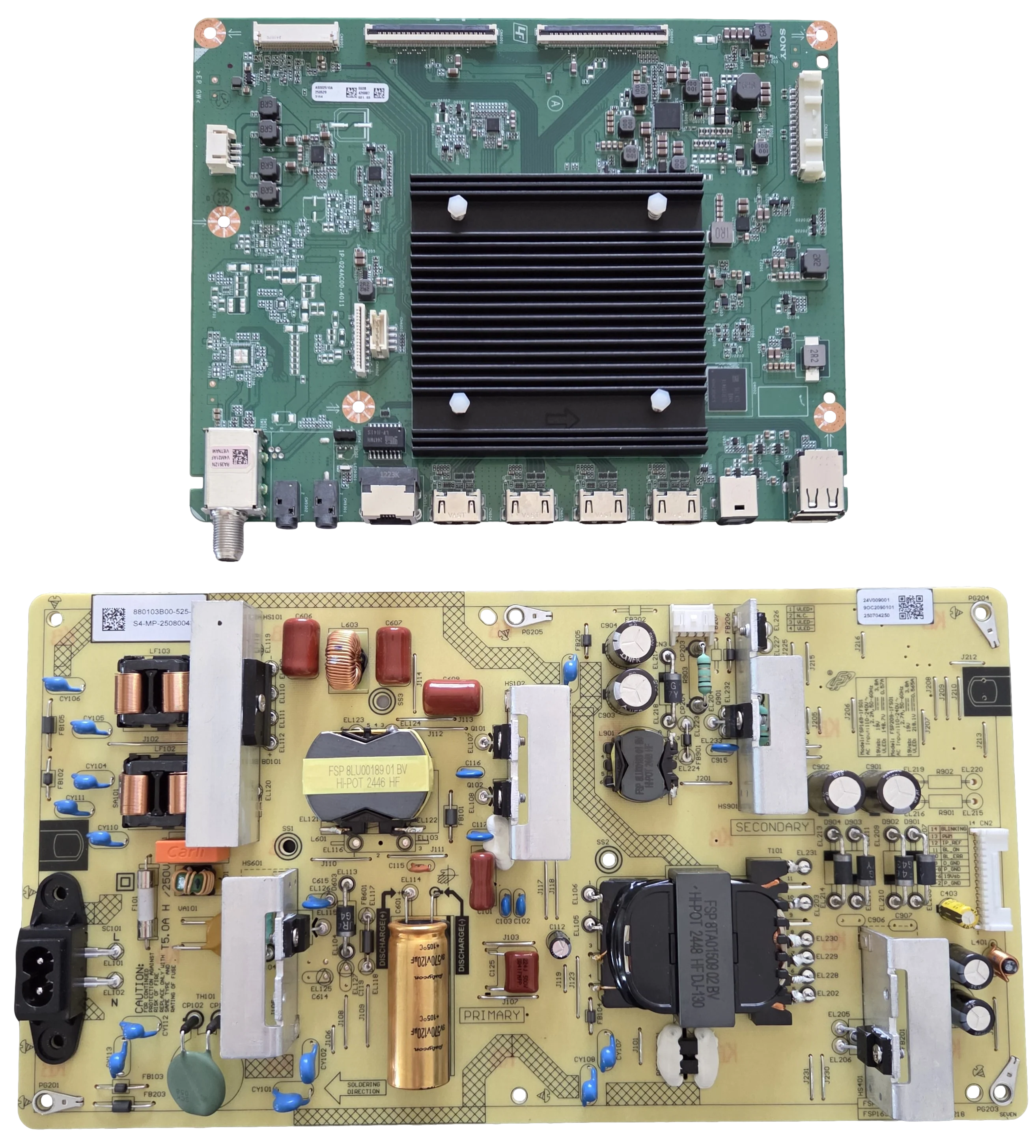 K-65S20M2 Sony TV Repair Parts Kit, A-5079-534-A Main Board, 1-024-567-11 Power Supply, K-65S20CM2, K-65S20M2