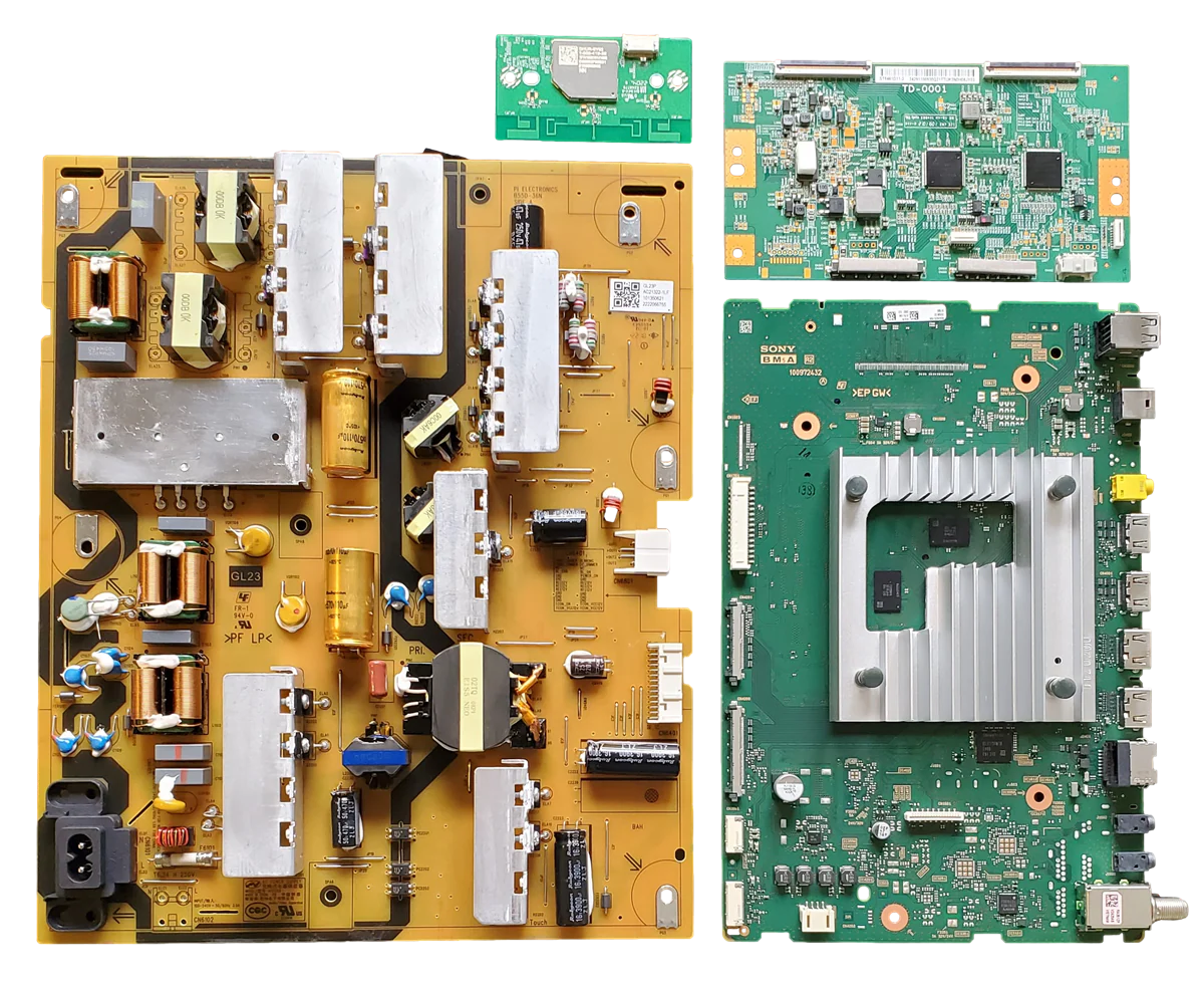 KD-55X85K Sony TV Repair Parts Kit, A-5042-692-A Main Board, 1-013-506-21 Power Supply, 1-011-256-11 T-Con, 1-005-419-32 Wifi, KD-85X85K, KD55X85K