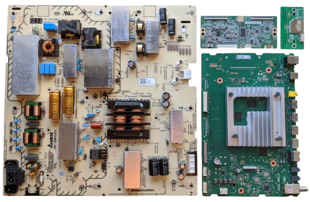 KD-75X80K Sony TV Repair Parts Kit, A-5042-741-A Main Board, 1-009-802-21 Power Supply, 1-014-056-11 T-Con, 1-005-419-32 Wifi, KD-75X80K