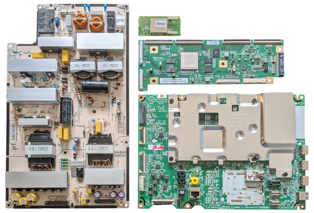 OLED55B9PUA LG TV Repair Parts Kit, EBT65992903 Main Board, EAY65170401 Power Supply, 6871L-6034A T-Con, EAT64454801 Wifi, OLED55B9PUA