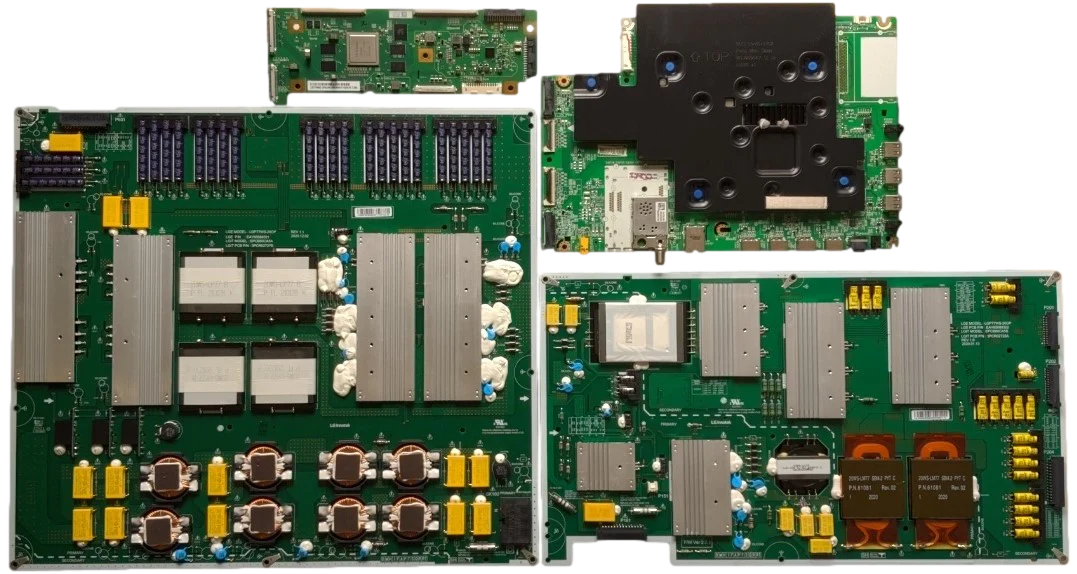 OLED77GXPUA LG TV Repair Parts Kit, EBT66432303 Main, EAY65689321 Power, EAY65689322 Power, EAT65148701 T-Con, OLED77GXPUA.BUSWLJR