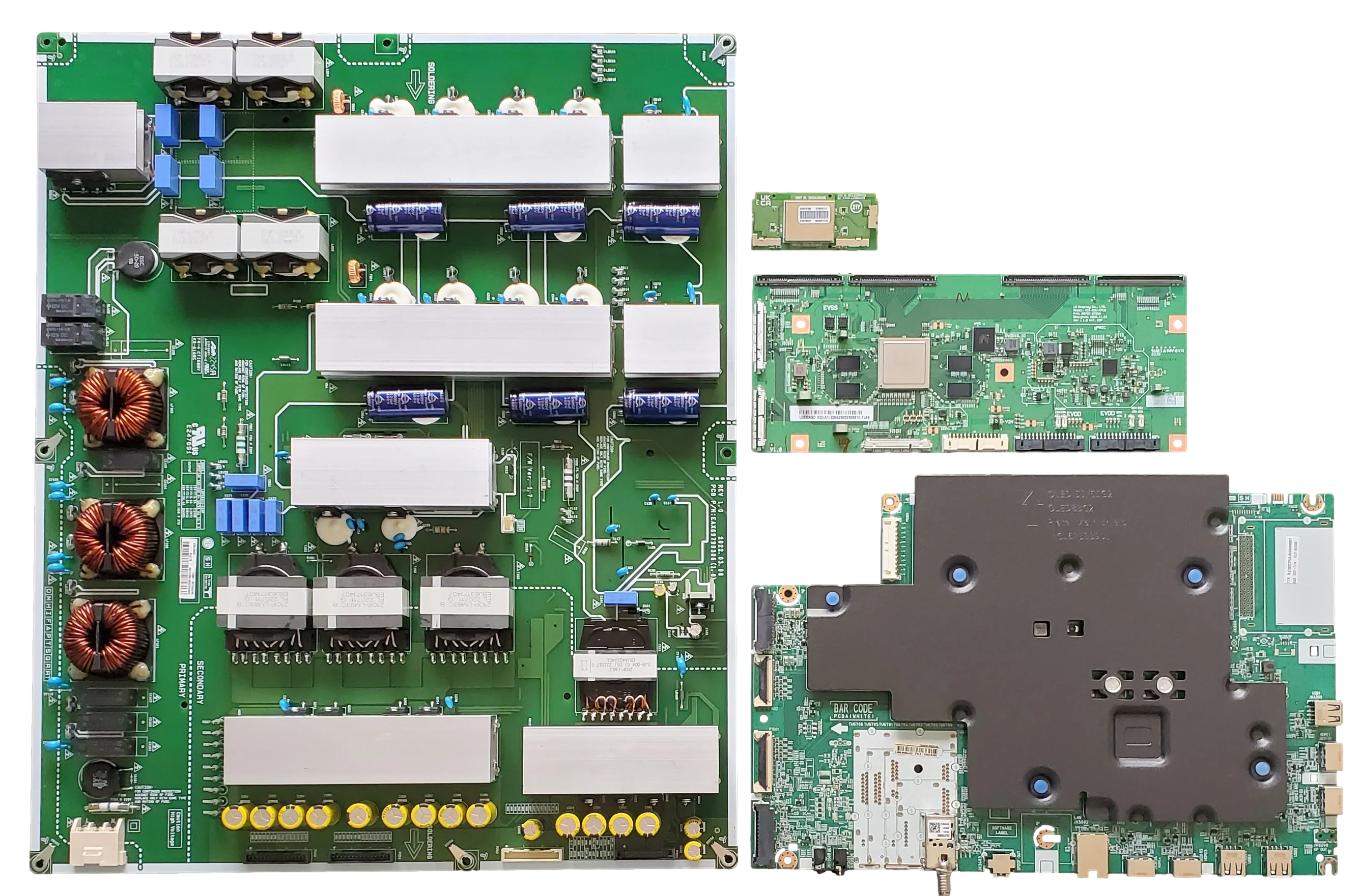 OLED83C2PUA LG TV Repair Parts Kit, EBT66948801 Main Board, EAY35967903 Power Supply, 6871L-4399A T-Con, EAT65167002 Wifi, OLED83C2PUA