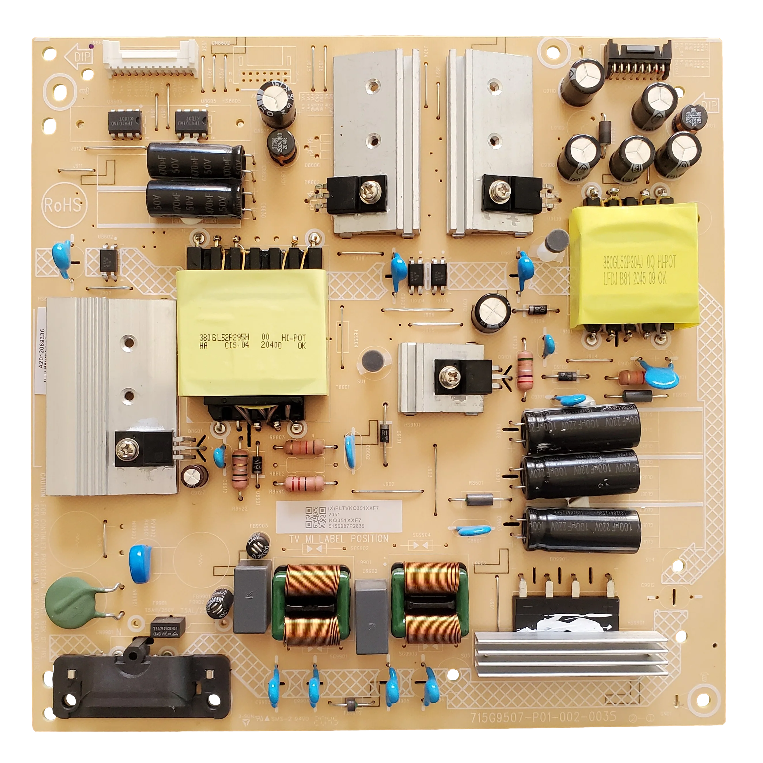 PLTVKQ351XXF7, Insignia Power Supply Board, 715G9507-P01-002-003S, NS-43DF710NA21