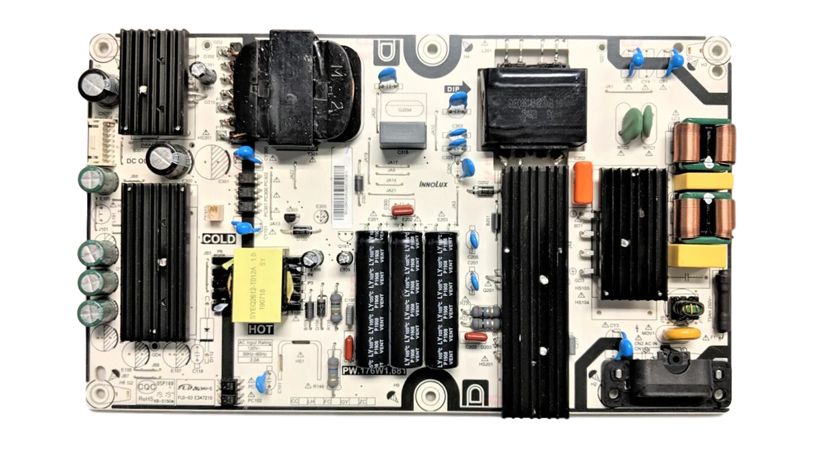 PW.176W1.681 Vizio Power Supply, G19040187, E347210, V655-G9, M655-G9, V705-G3, V655-H9, V655-H19