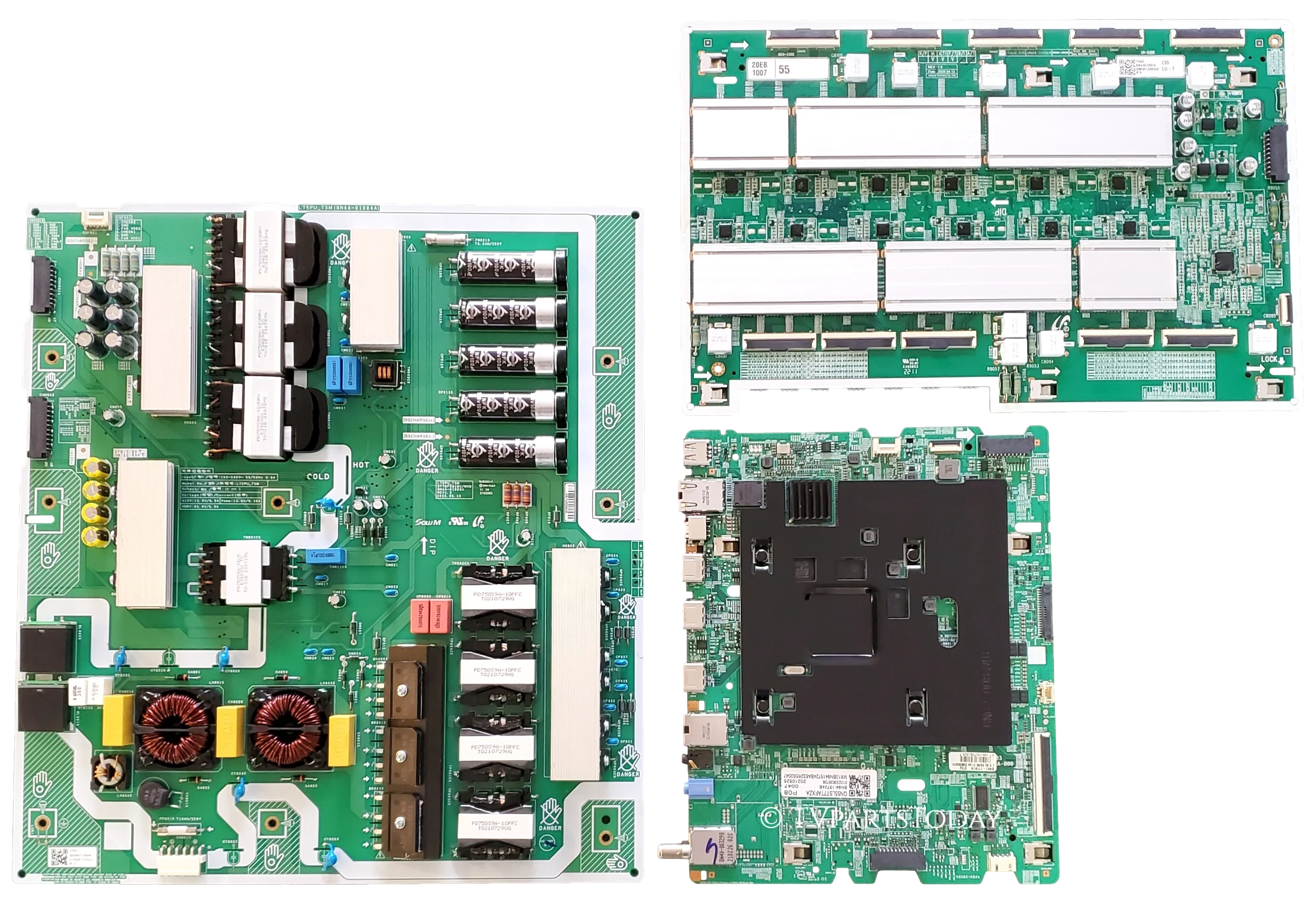 QN55LST7TAFXZA Samsung TV Repair Parts Kit, BN94-15724B Main Board, BN44-01084A Power Supply, BN44-01092A LED Driver, QN55LST7TAFXZA AA01, QN55LST7TAFXZA